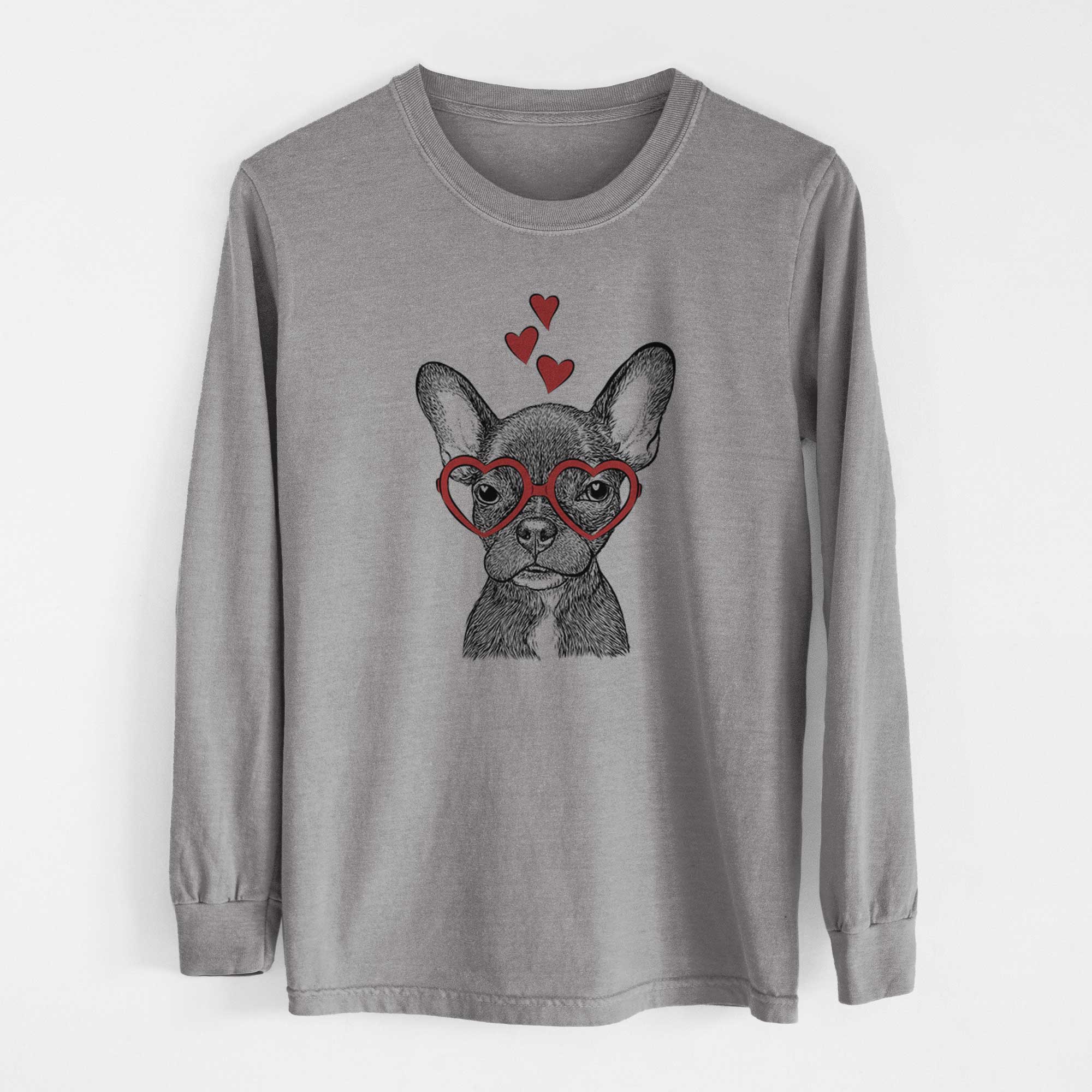 Valentine Henry the French Bulldog - Heavyweight 100% Cotton Long Sleeve