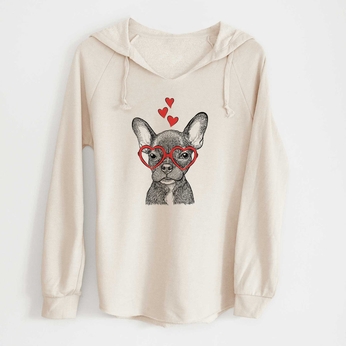 Valentine Henry the French Bulldog - Cali Wave Hooded Sweatshirt