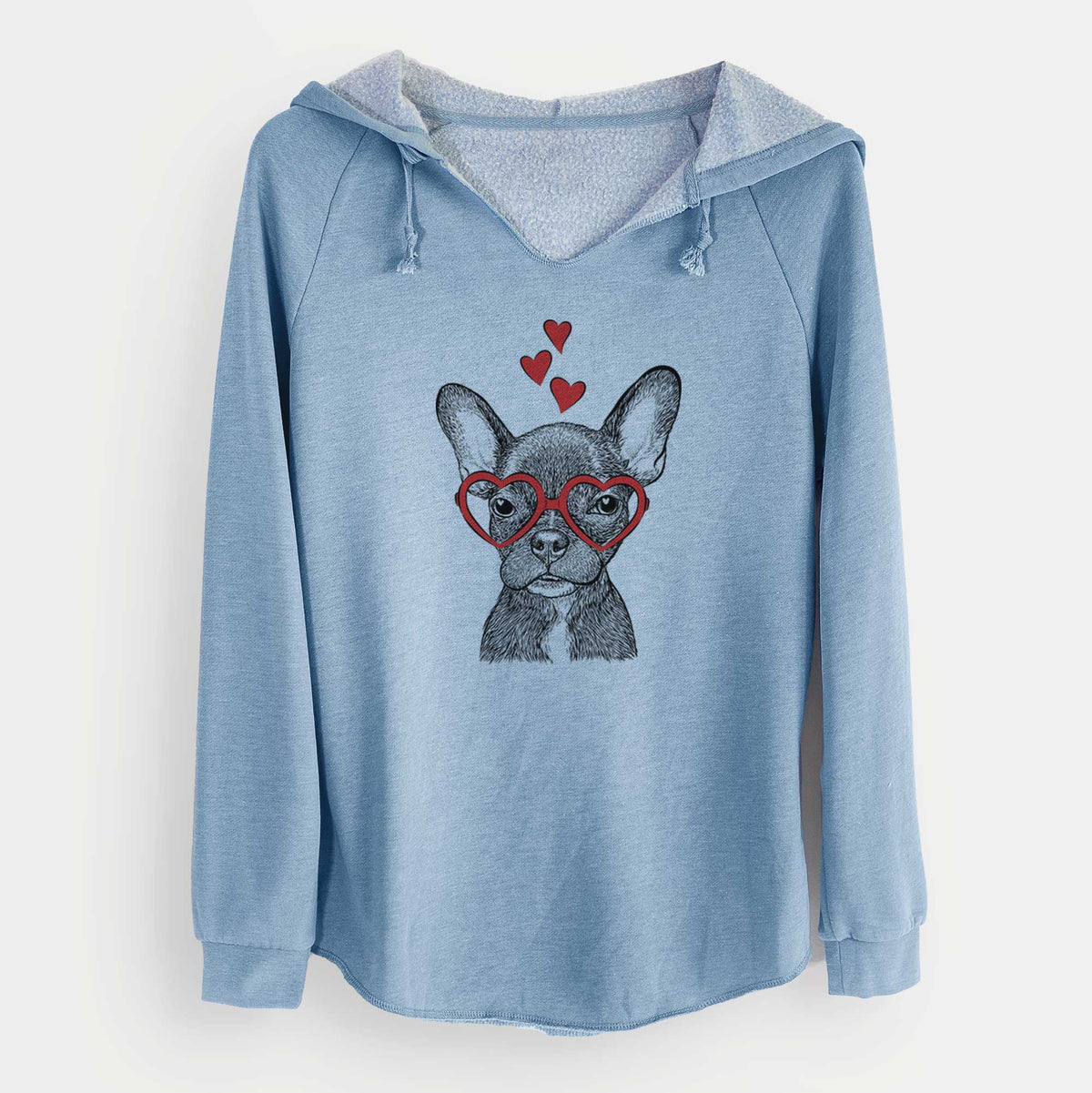 Valentine Henry the French Bulldog - Cali Wave Hooded Sweatshirt