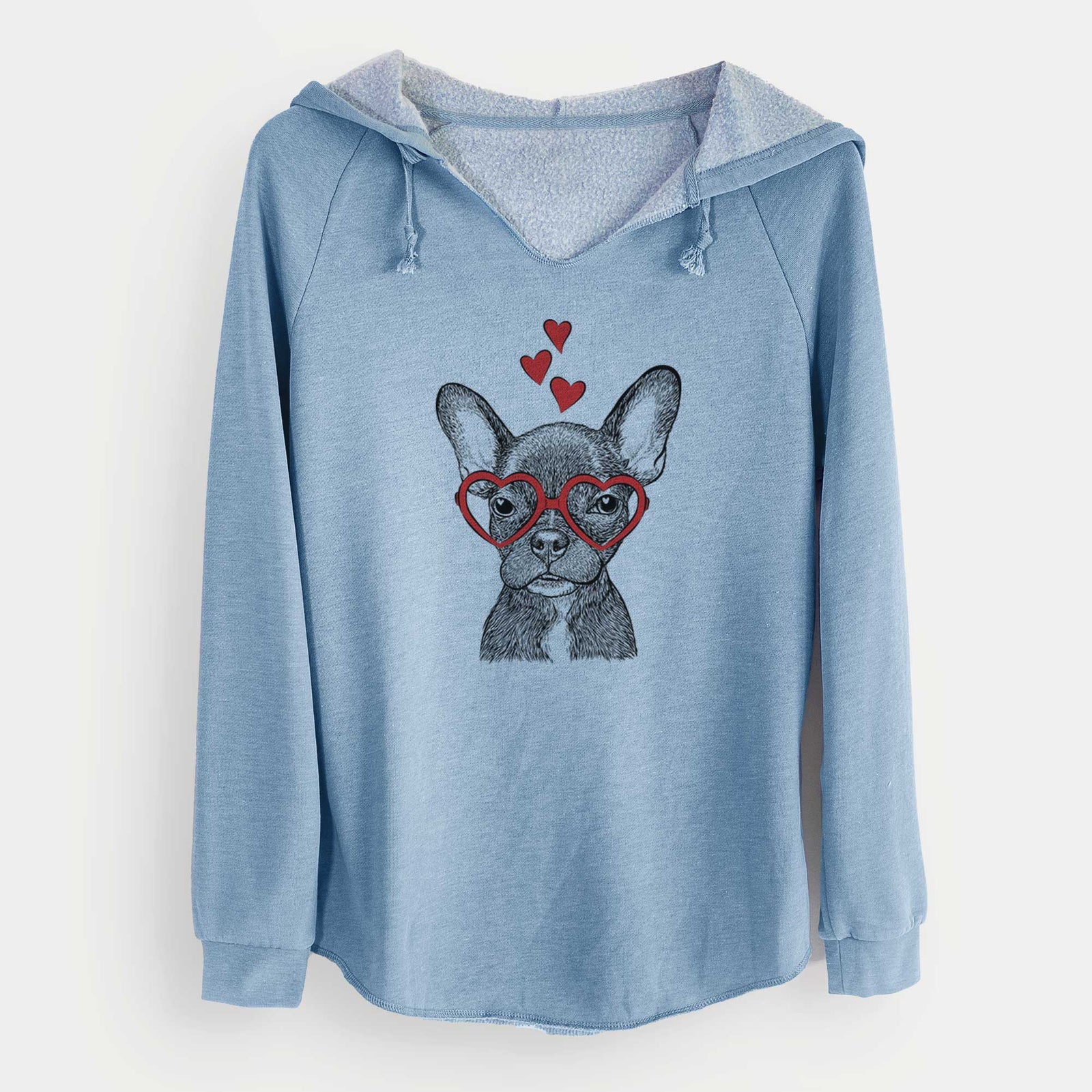 Valentine Henry the French Bulldog - Cali Wave Hooded Sweatshirt