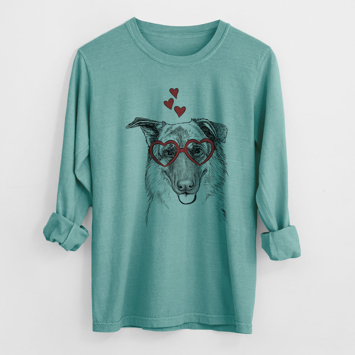 Valentine Henry the German Shepherd - Heavyweight 100% Cotton Long Sleeve