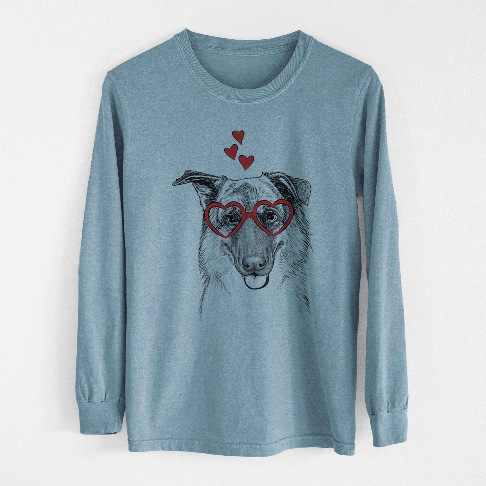 Valentine Henry the German Shepherd - Heavyweight 100% Cotton Long Sleeve