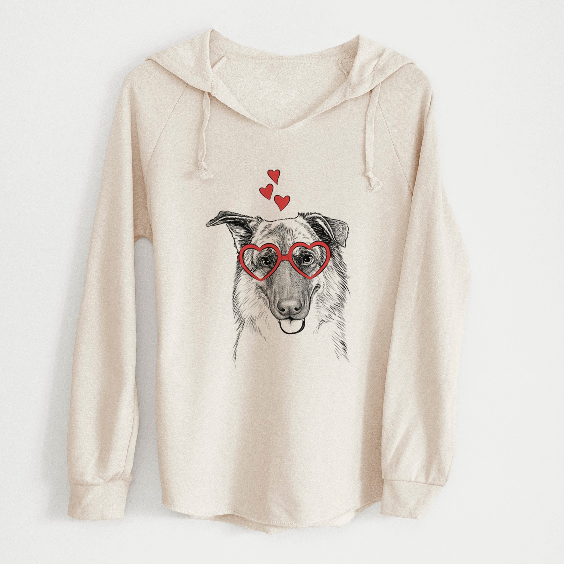 Valentine Henry the German Shepherd - Cali Wave Hooded Sweatshirt