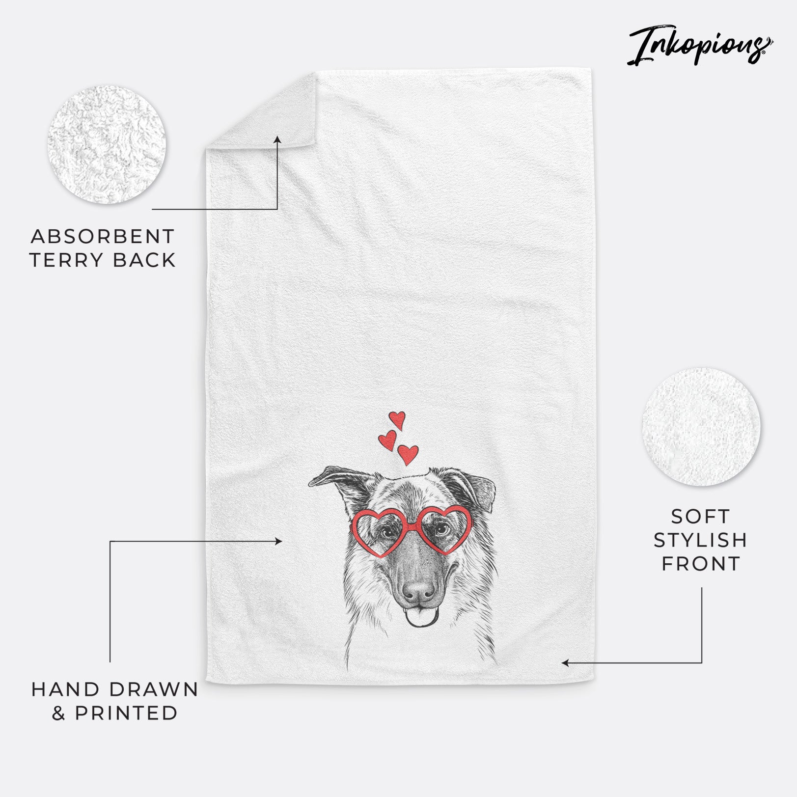 Henry the German Shepherd Decorative Hand Towel