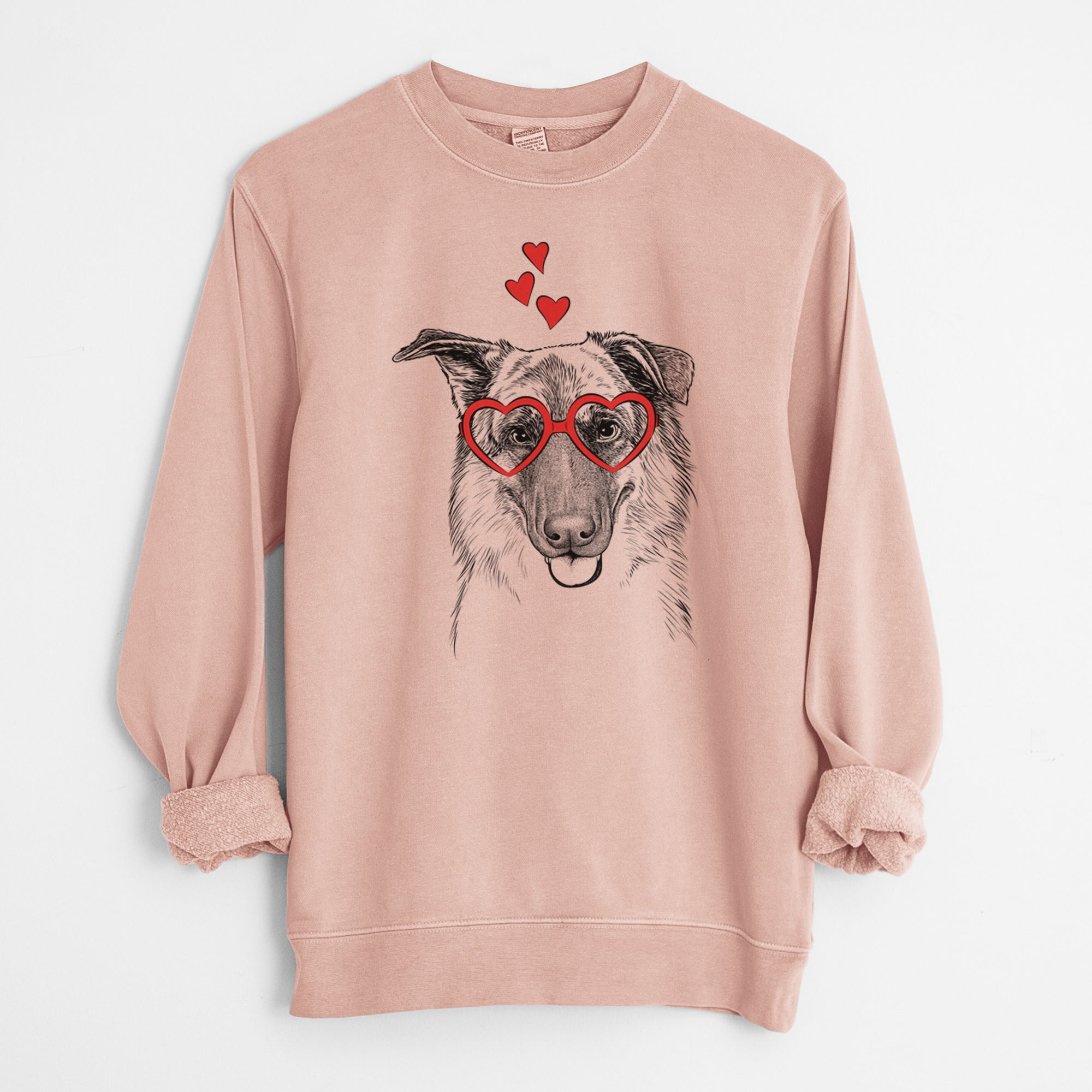 Valentine Henry the German Shepherd - Unisex Pigment Dyed Crew Sweatshirt