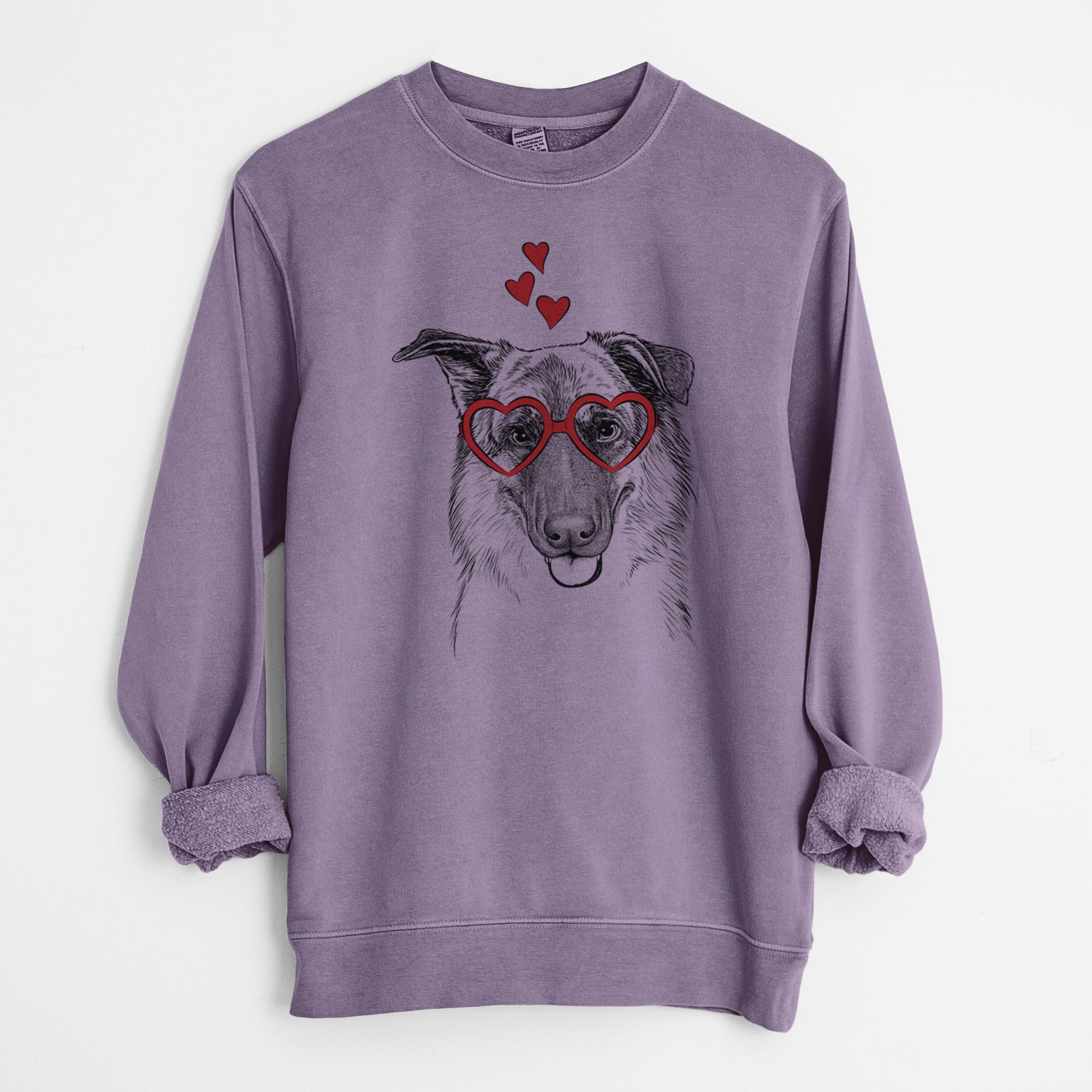 Valentine Henry the German Shepherd - Unisex Pigment Dyed Crew Sweatshirt