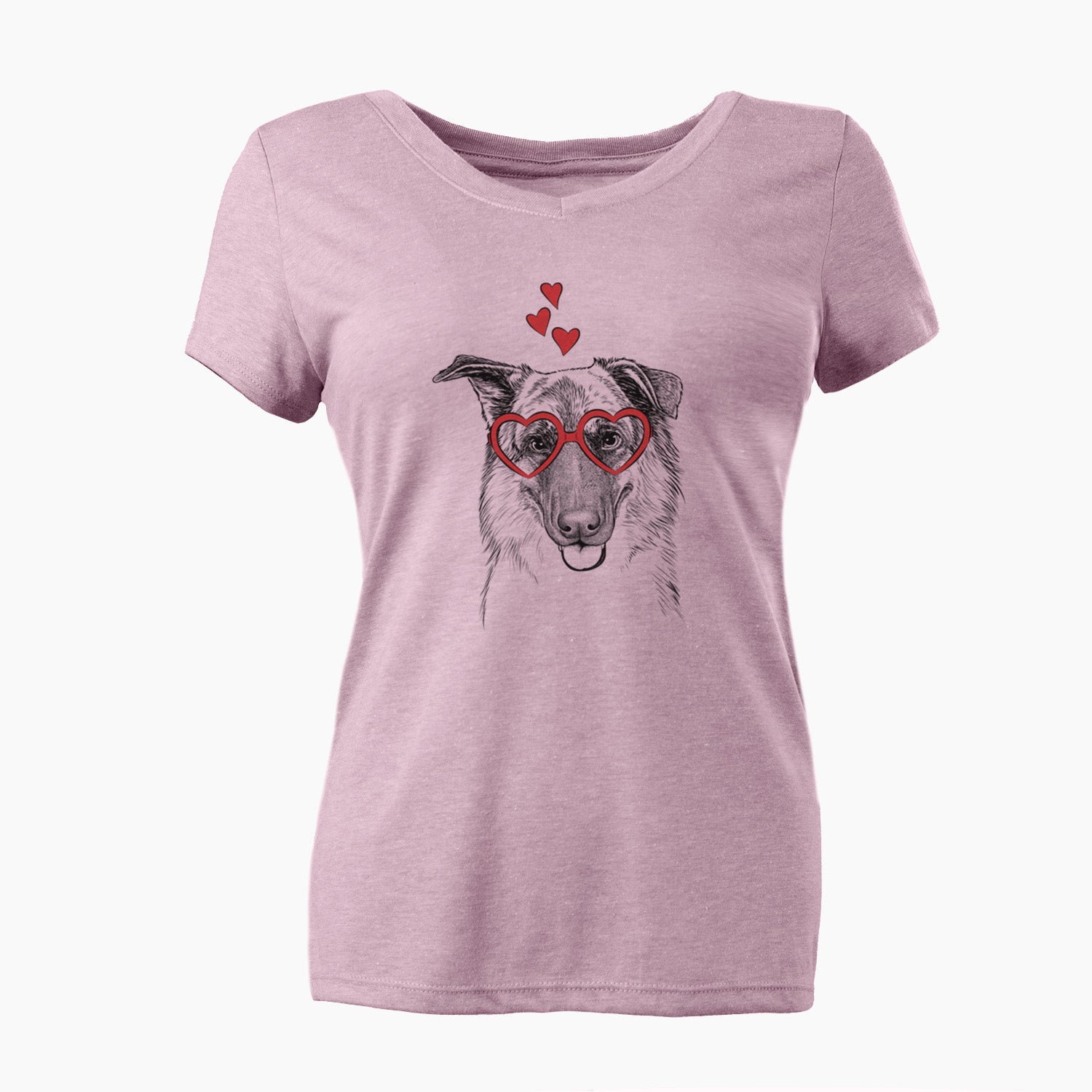 Valentine Henry the German Shepherd - Women's Perfect V-neck Shirt