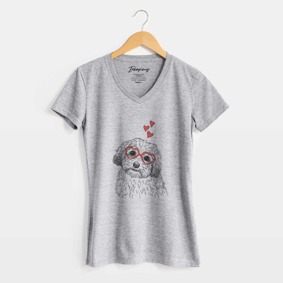 Valentine Henry the Havanese - Women's V-neck Shirt