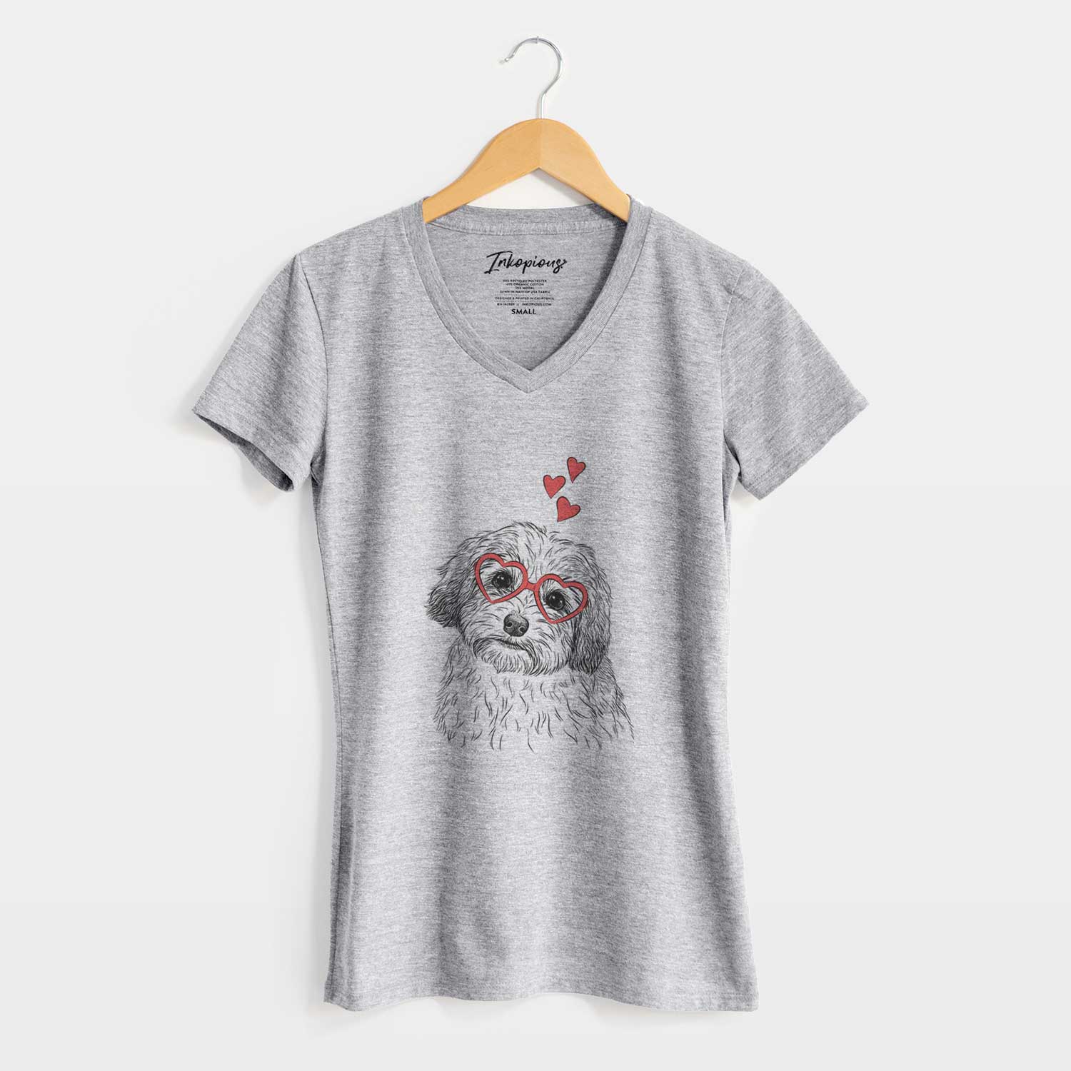 Valentine Henry the Havanese - Women's V-neck Shirt