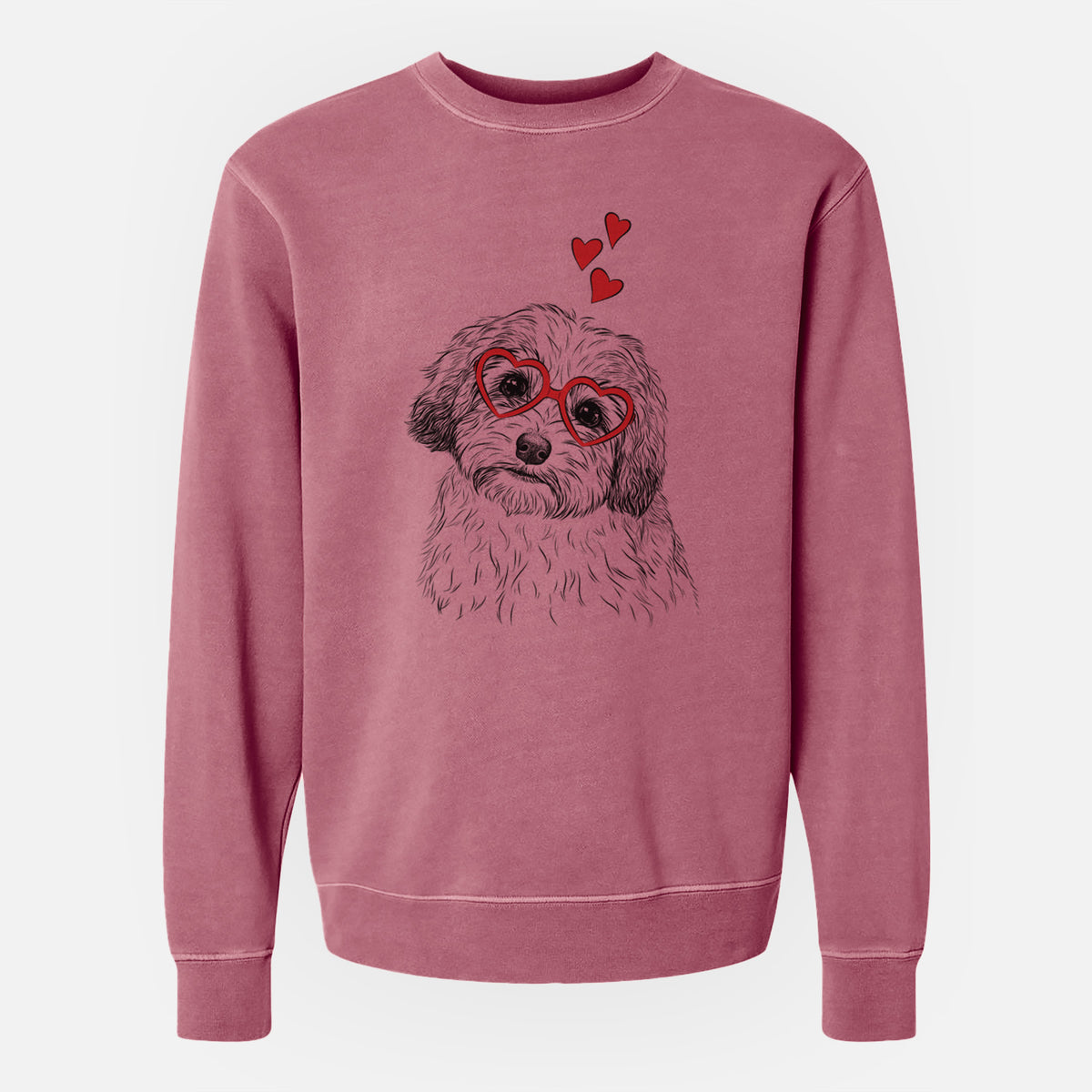 Valentine Henry the Havanese - Unisex Pigment Dyed Crew Sweatshirt