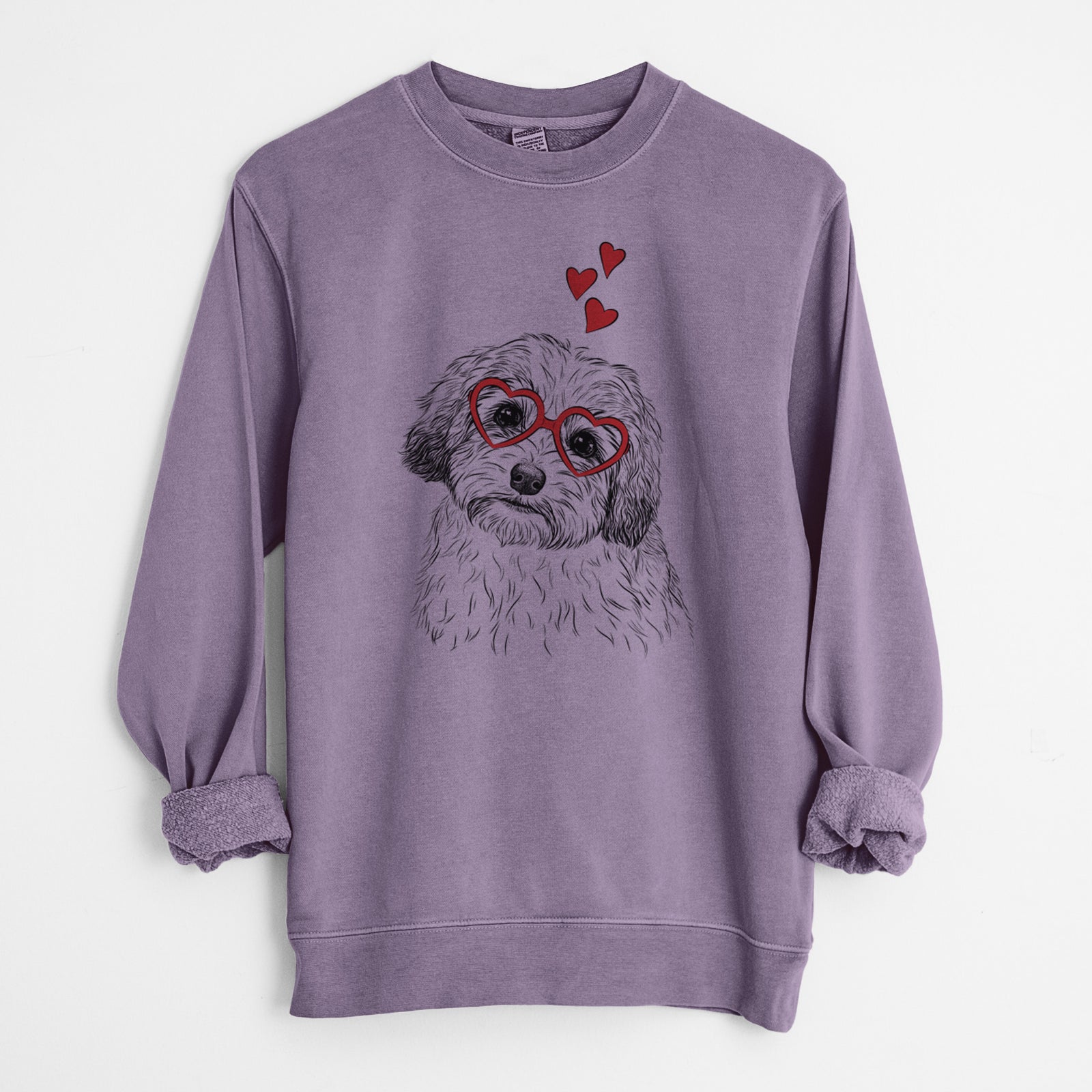 Valentine Henry the Havanese - Unisex Pigment Dyed Crew Sweatshirt