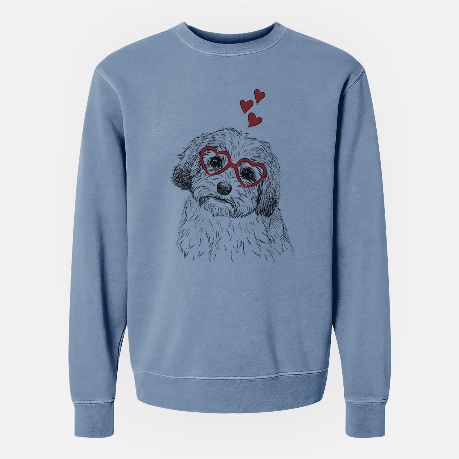 Valentine Henry the Havanese - Unisex Pigment Dyed Crew Sweatshirt