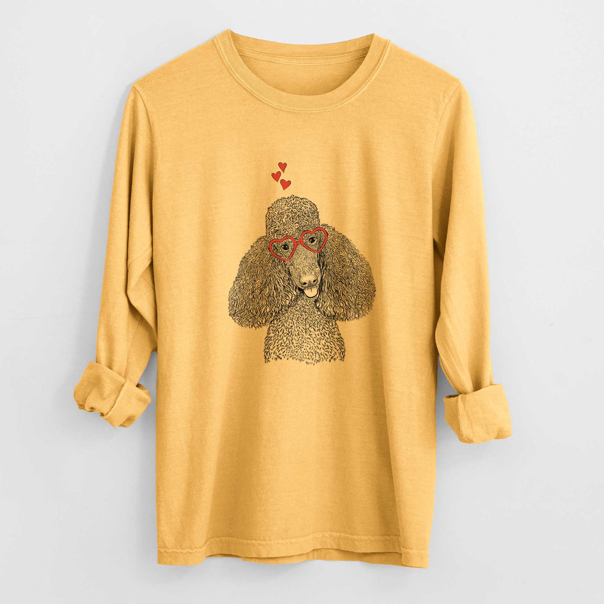 Valentine Henry the Standard Poodle - Heavyweight 100% Cotton Long Sleeve