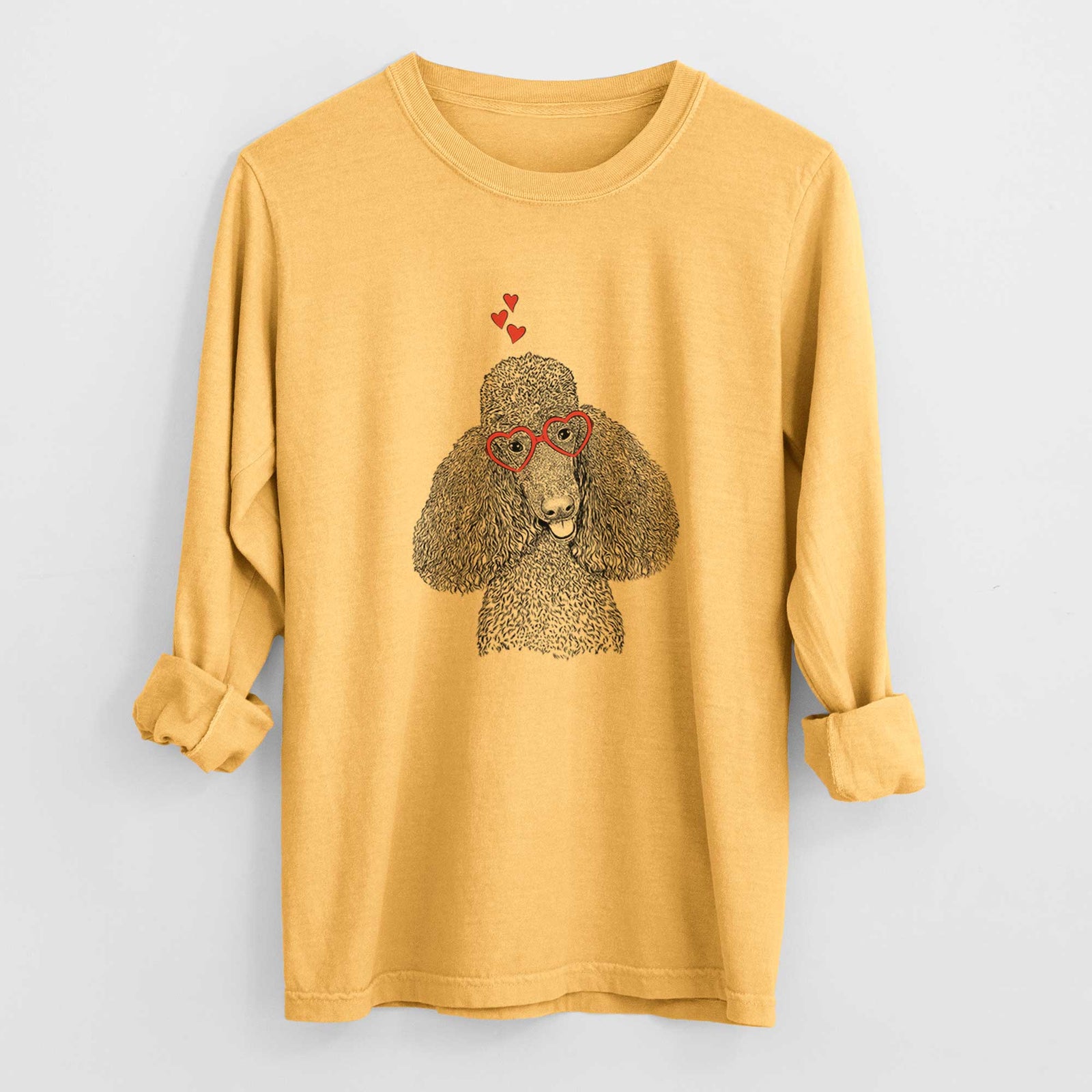 Valentine Henry the Standard Poodle - Heavyweight 100% Cotton Long Sleeve