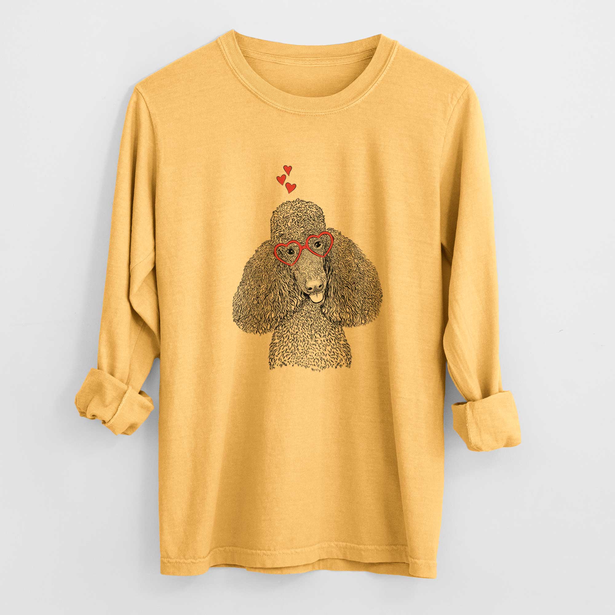 Valentine Henry the Standard Poodle - Heavyweight 100% Cotton Long Sleeve