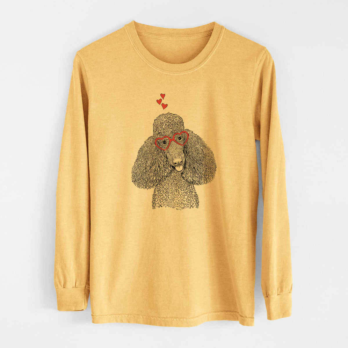 Valentine Henry the Standard Poodle - Heavyweight 100% Cotton Long Sleeve