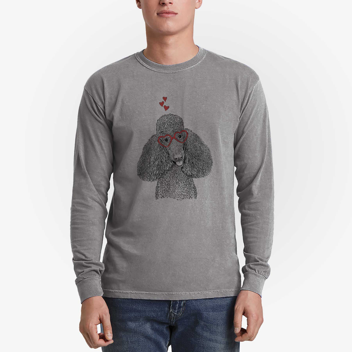 Valentine Henry the Standard Poodle - Heavyweight 100% Cotton Long Sleeve