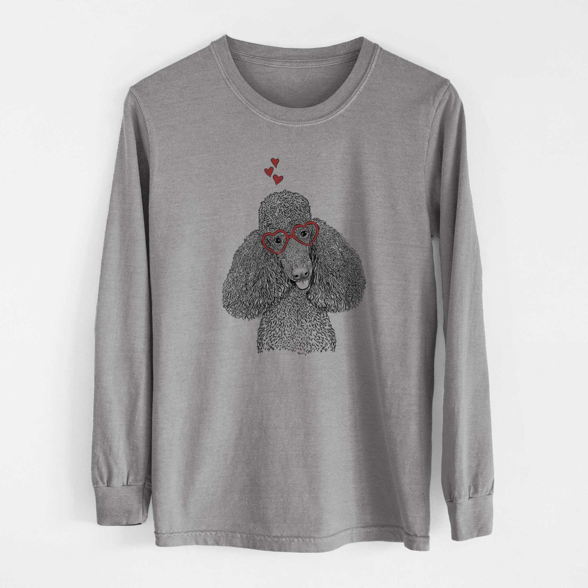 Valentine Henry the Standard Poodle - Heavyweight 100% Cotton Long Sleeve