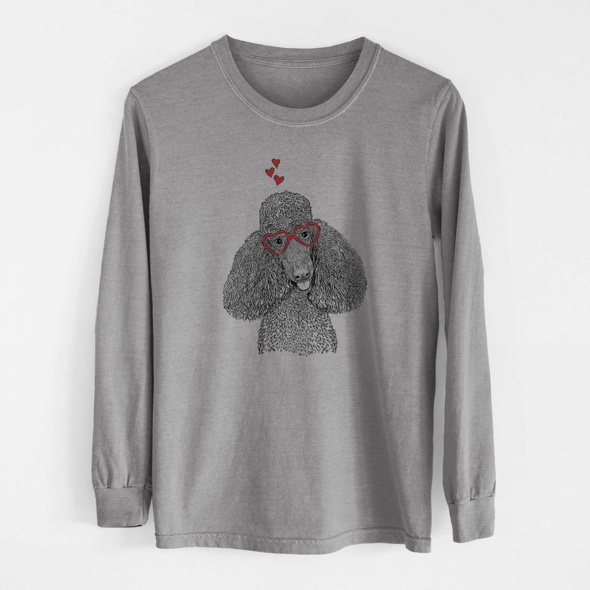Valentine Henry the Standard Poodle - Heavyweight 100% Cotton Long Sleeve