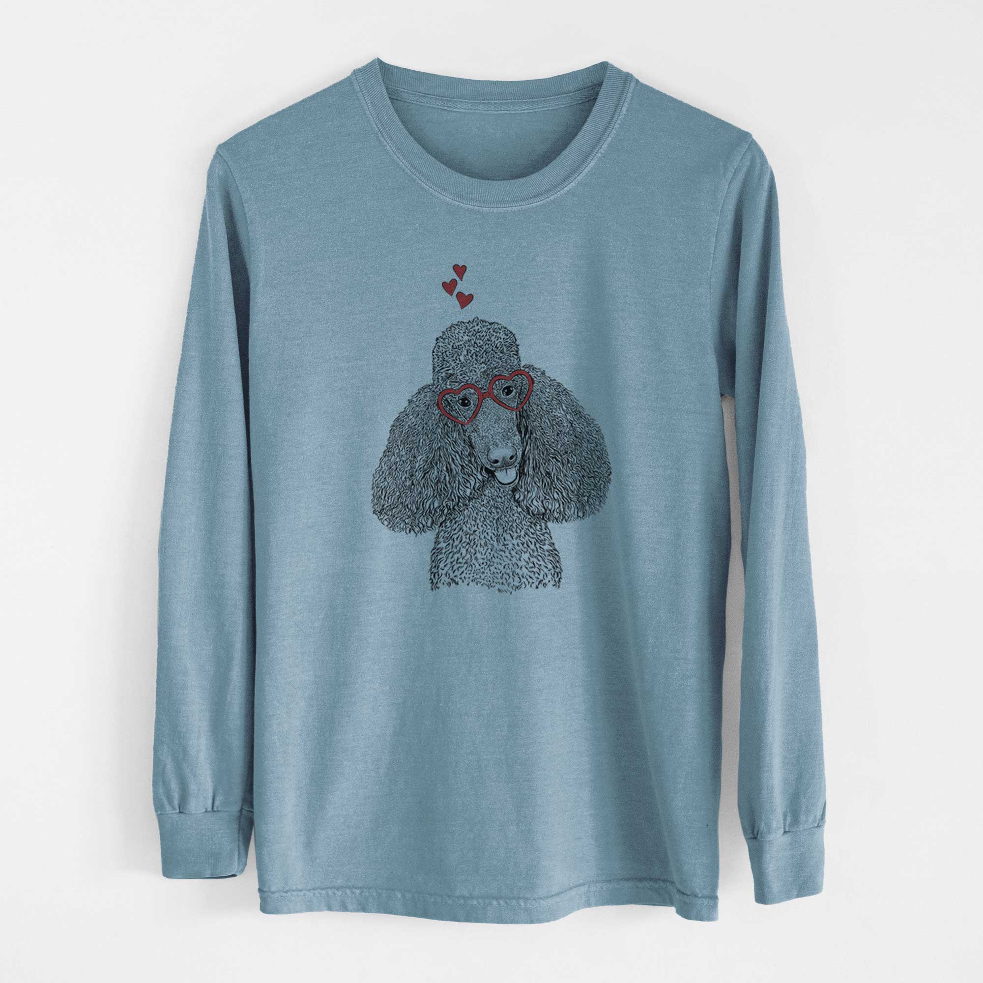 Valentine Henry the Standard Poodle - Heavyweight 100% Cotton Long Sleeve