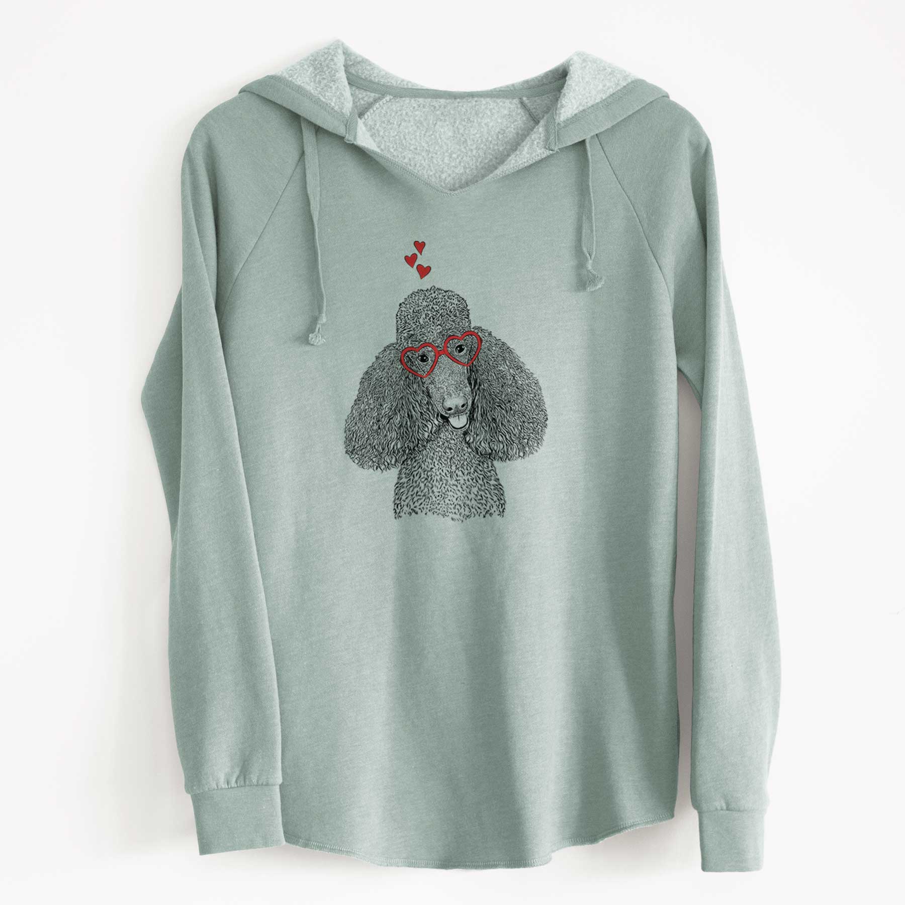 Valentine Henry the Standard Poodle - Cali Wave Hooded Sweatshirt