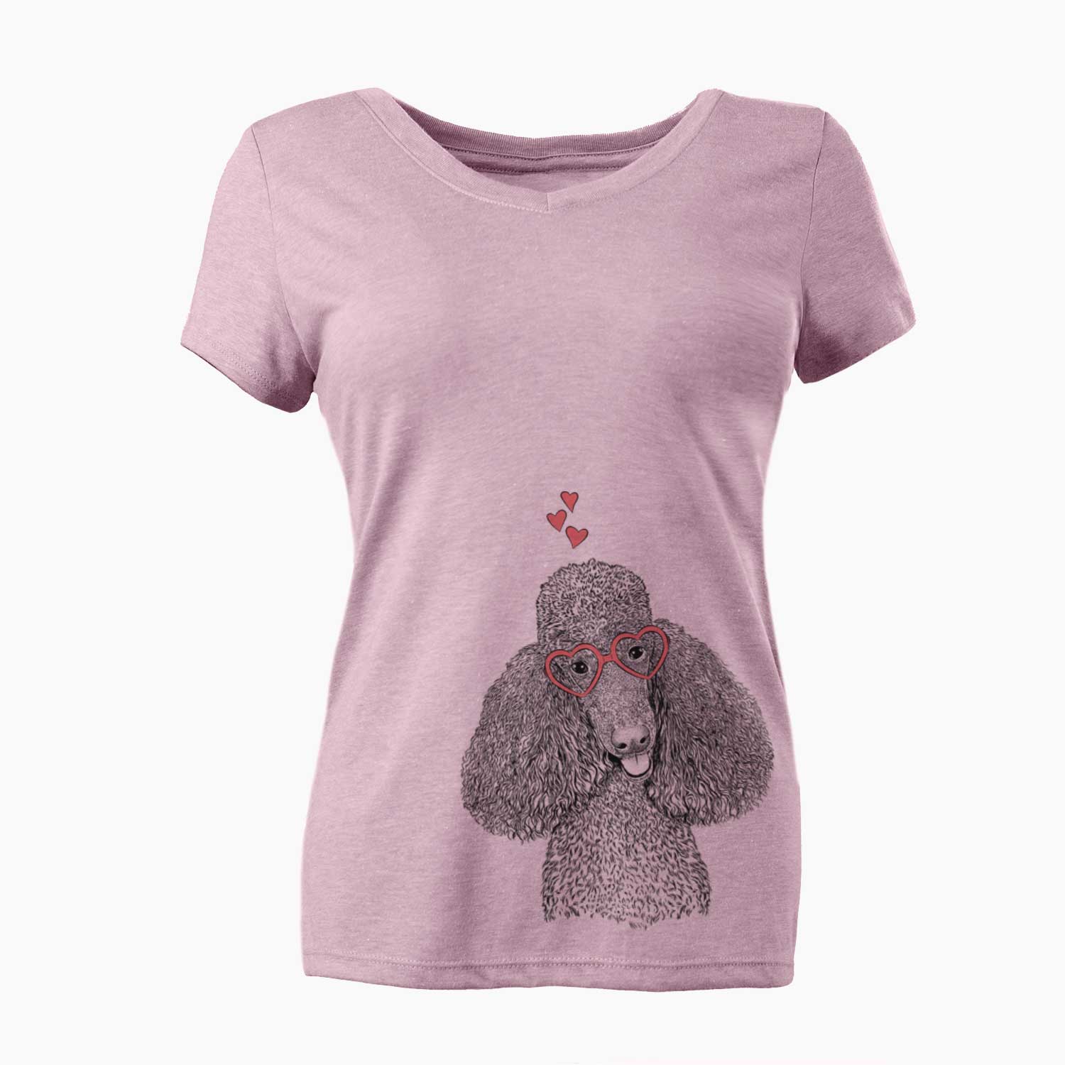 Henry the Standard Poodle - Women's V-neck Shirt