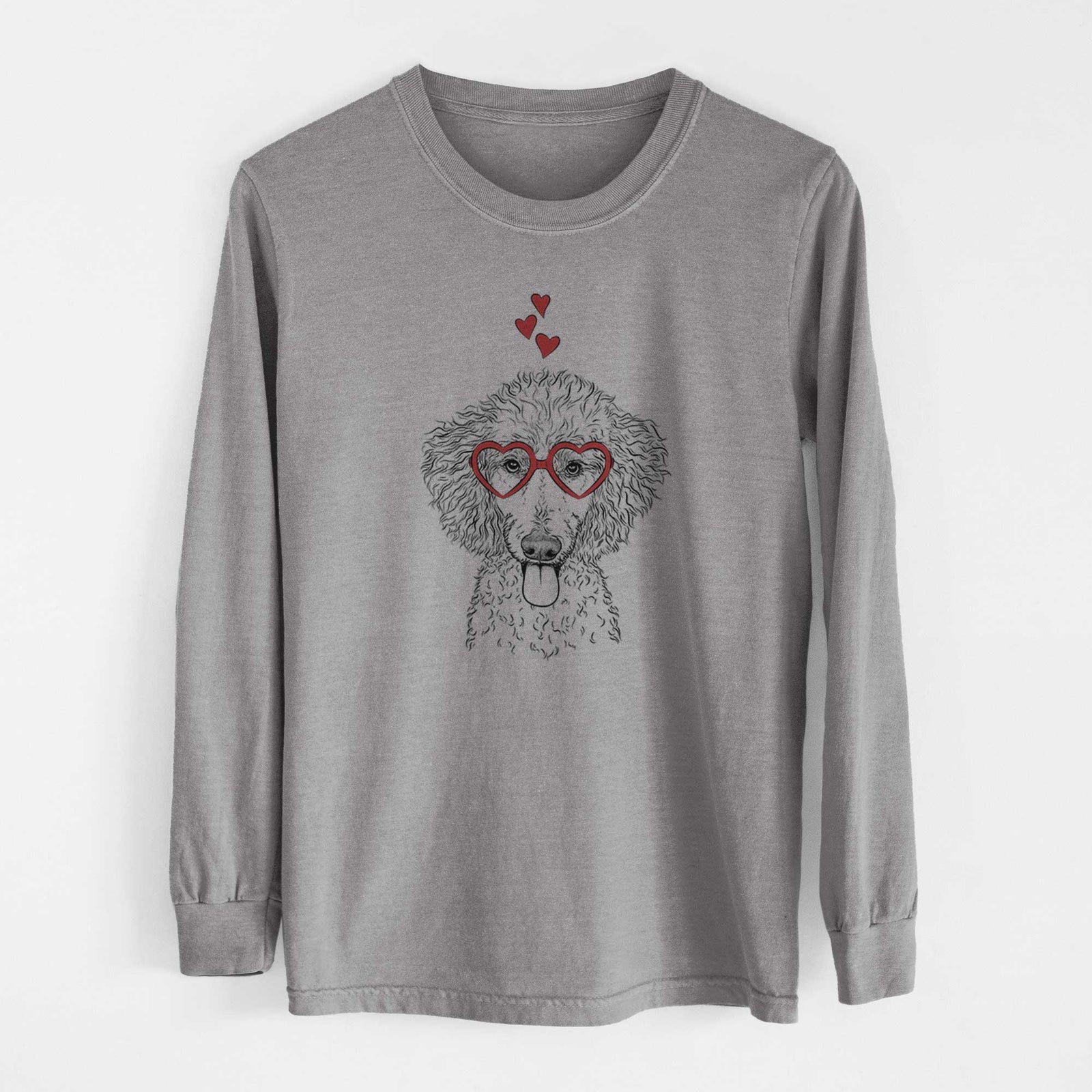 Valentine Henry the White Standard Poodle - Heavyweight 100% Cotton Long Sleeve