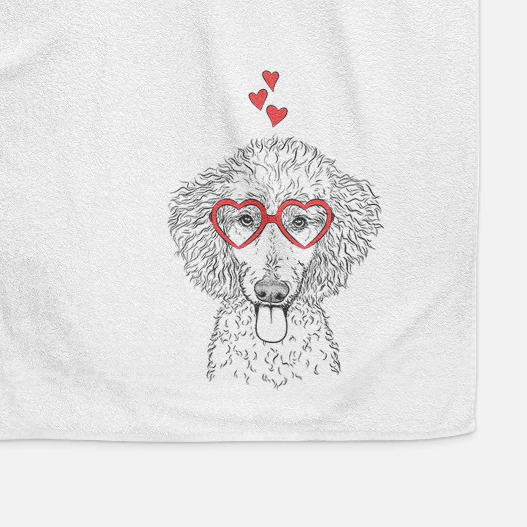 Henry the White Standard Poodle Decorative Hand Towel