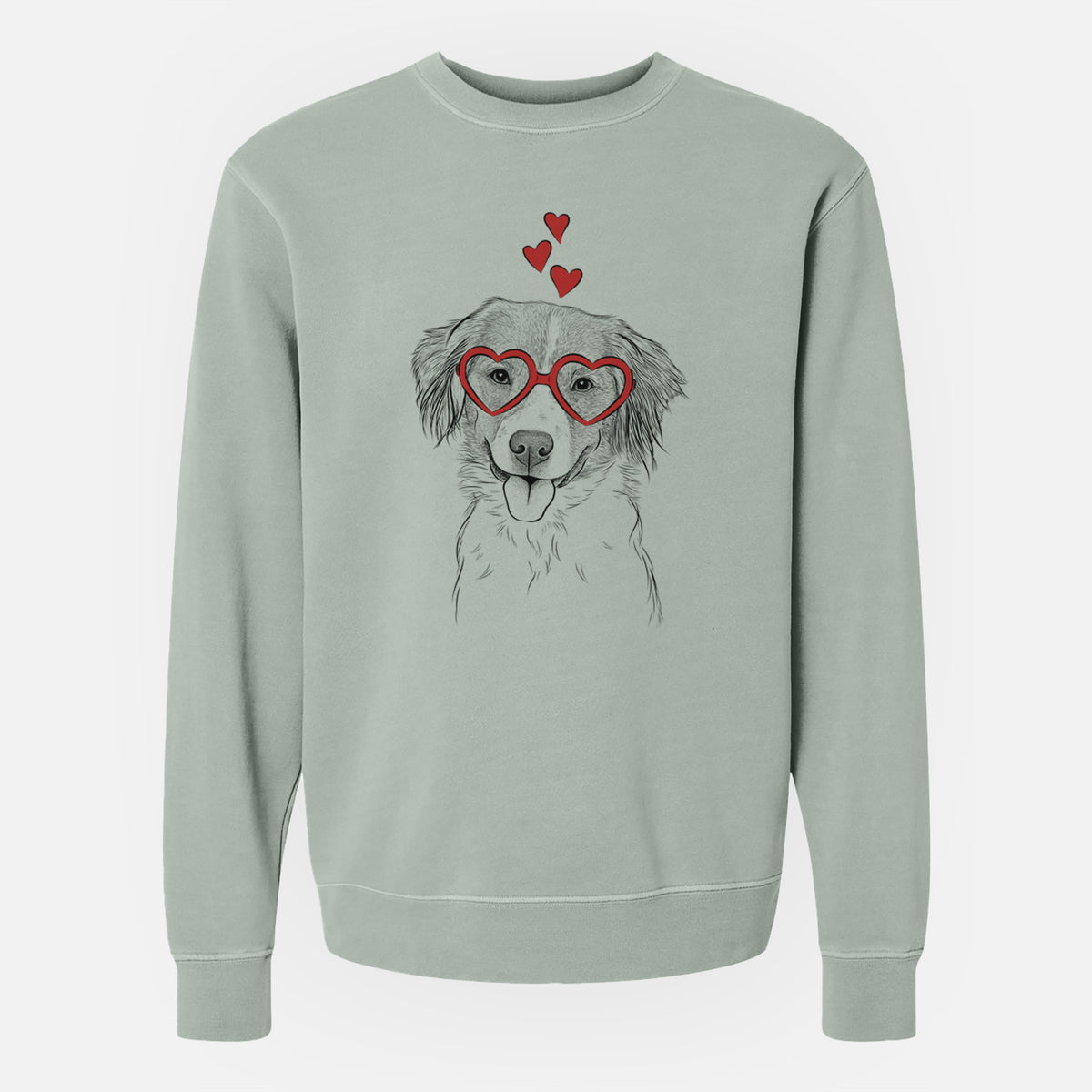 Valentine Hercules the Nederlandse Kooikerhondje - Unisex Pigment Dyed Crew Sweatshirt