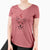 Valentine Hiro the Shiba Inu - Women's V-neck Shirt