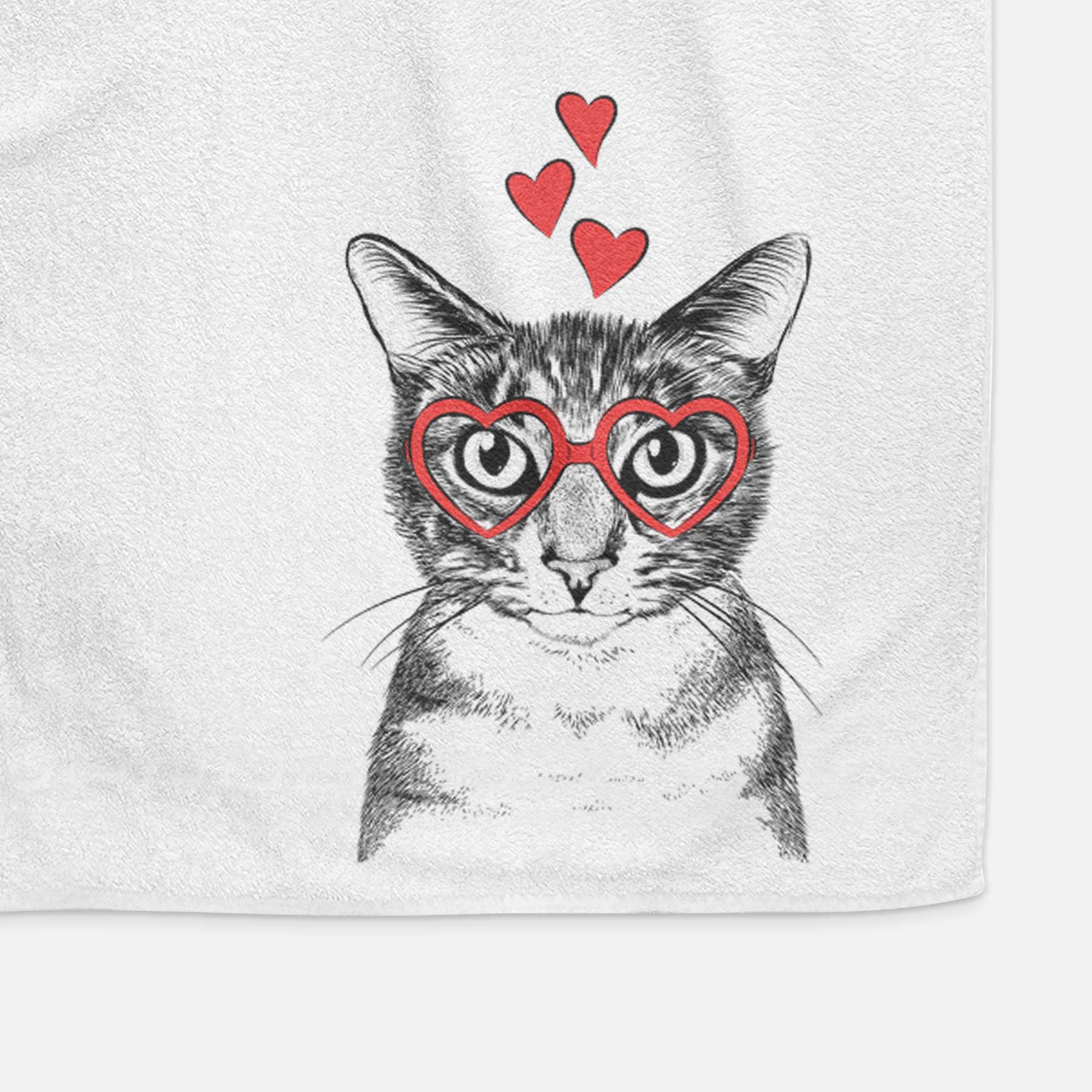 Hobbes the Tabby Cat Decorative Hand Towel