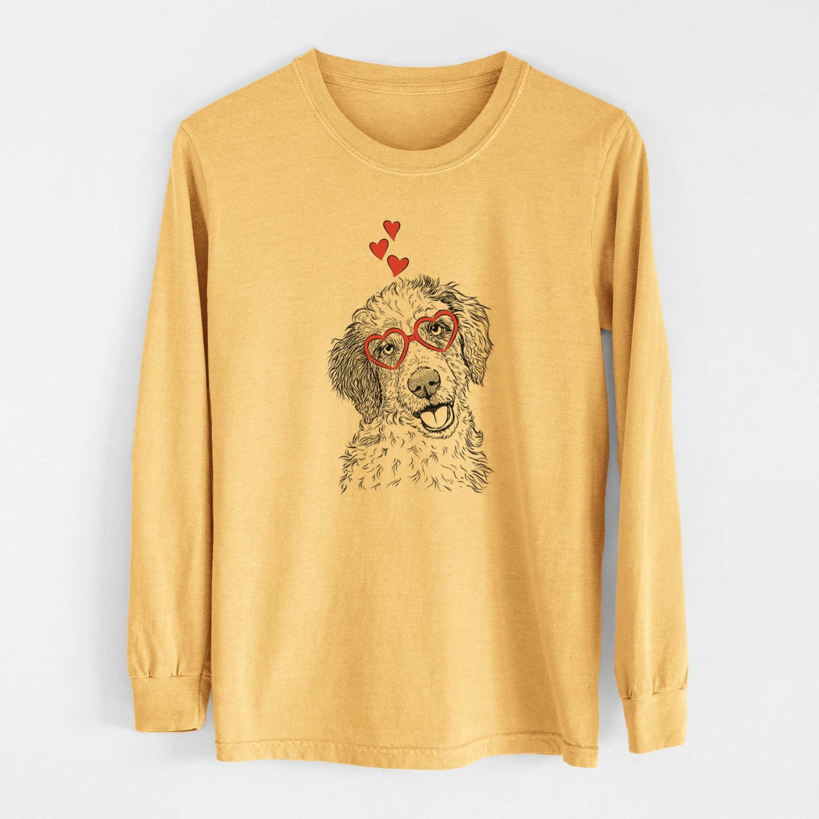 Valentine Hoge the Aussiedoodle - Heavyweight 100% Cotton Long Sleeve