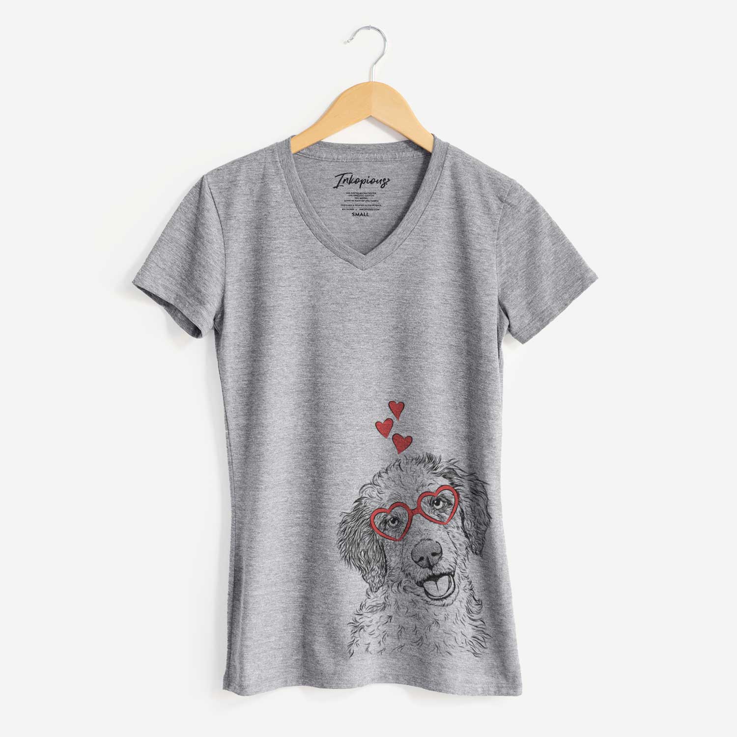 Valentine Hoge the Aussiedoodle - Women's V-neck Shirt