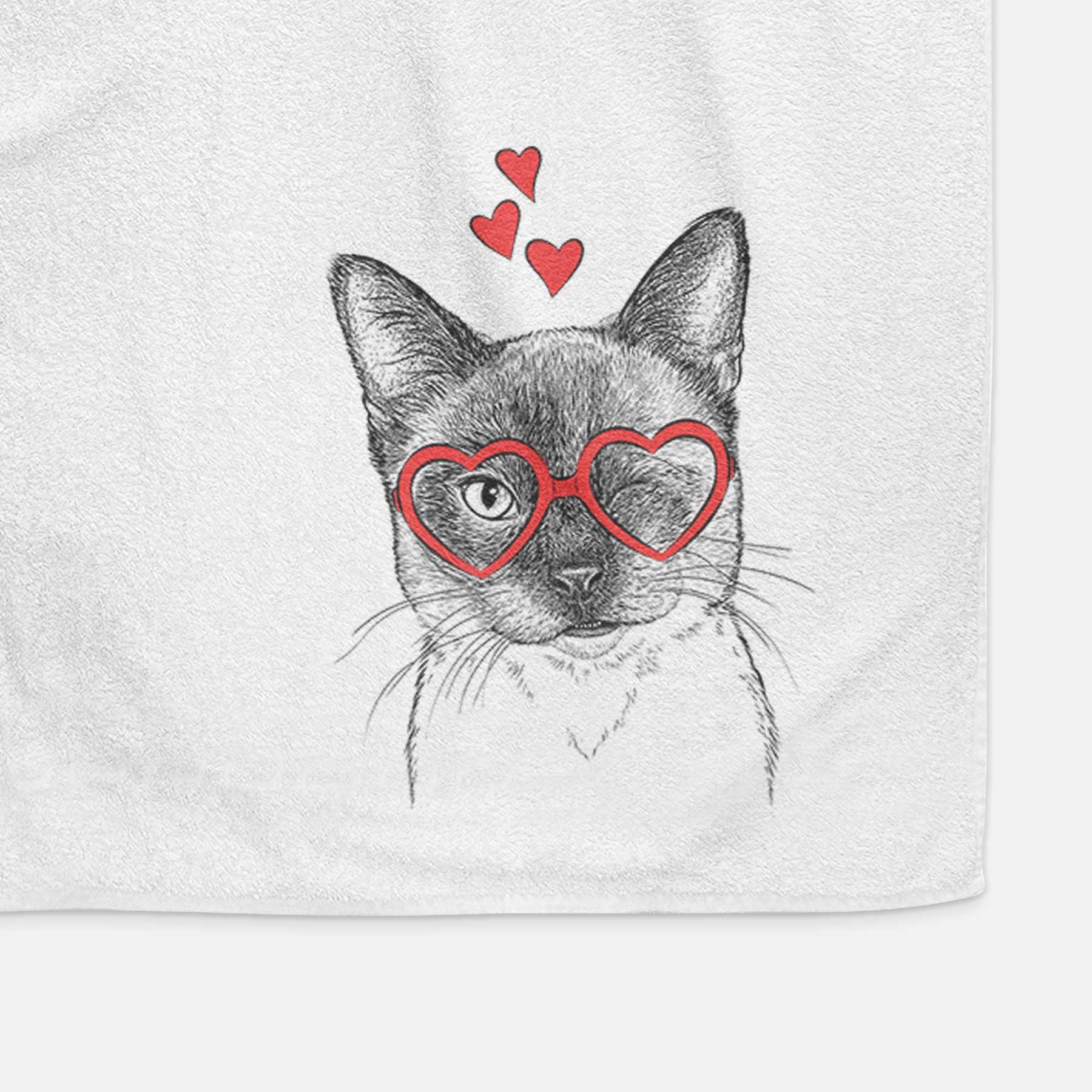 Hoggle the Siamese Cat Decorative Hand Towel