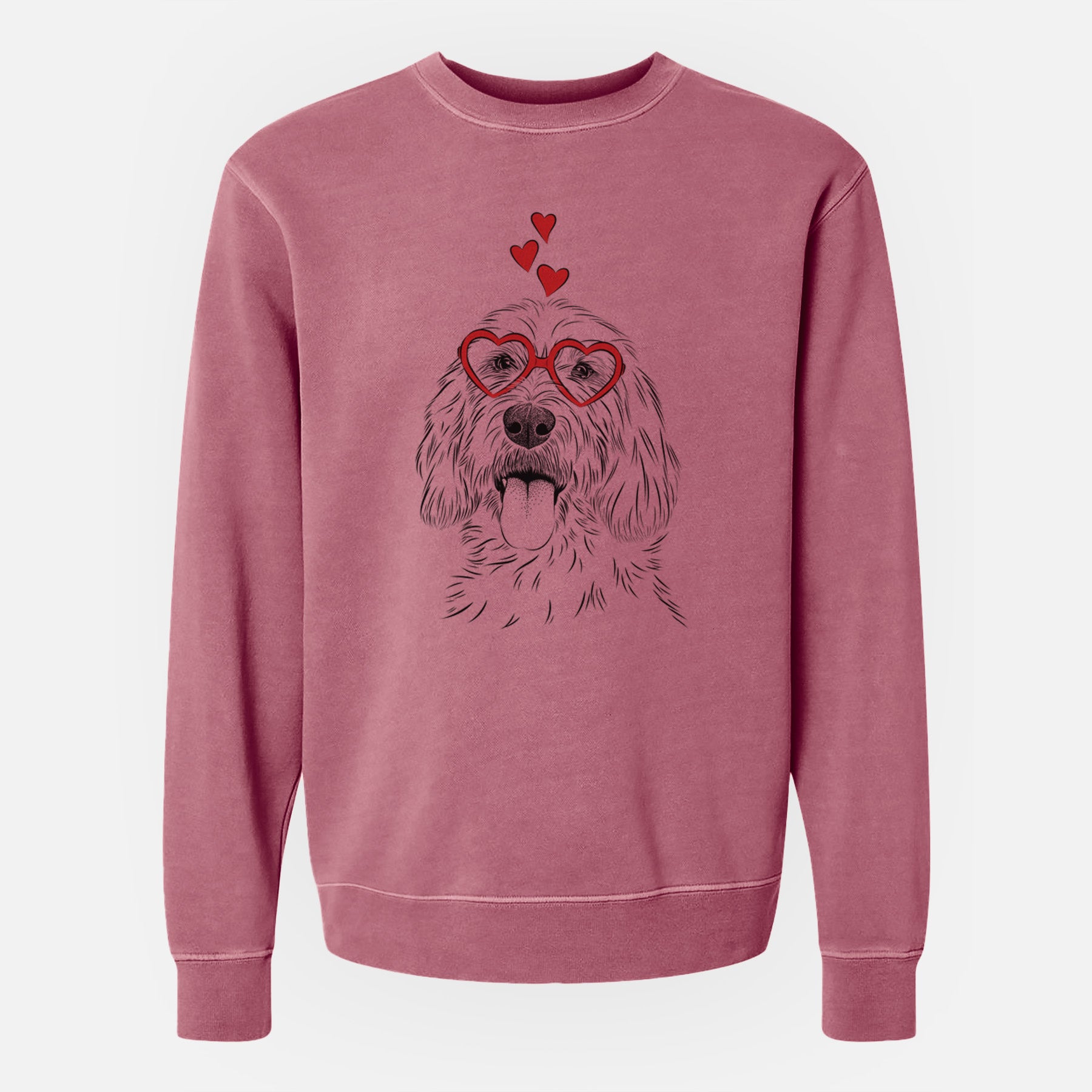 Valentine Homer the Grand Basset Griffon Vendeen - Unisex Pigment Dyed Crew Sweatshirt