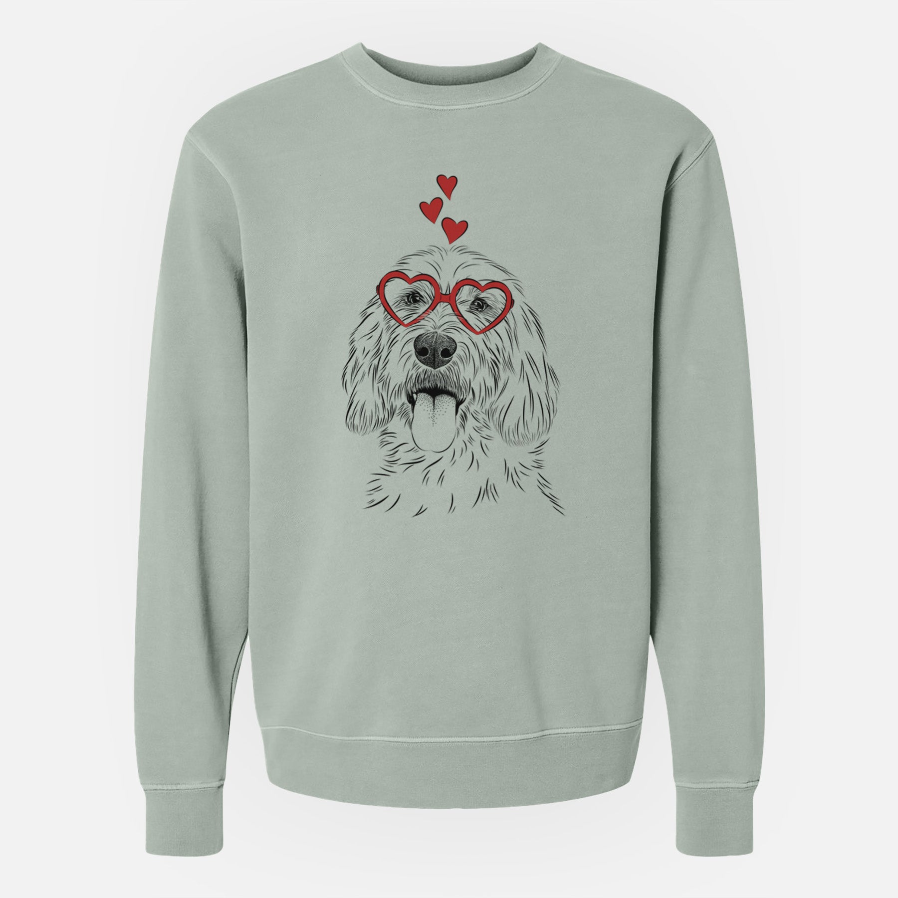 Valentine Homer the Grand Basset Griffon Vendeen - Unisex Pigment Dyed Crew Sweatshirt