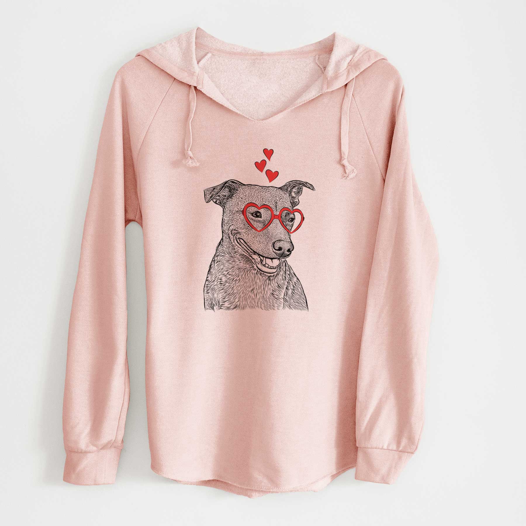 Valentine Honey the Lab Pit Mix - Cali Wave Hooded Sweatshirt