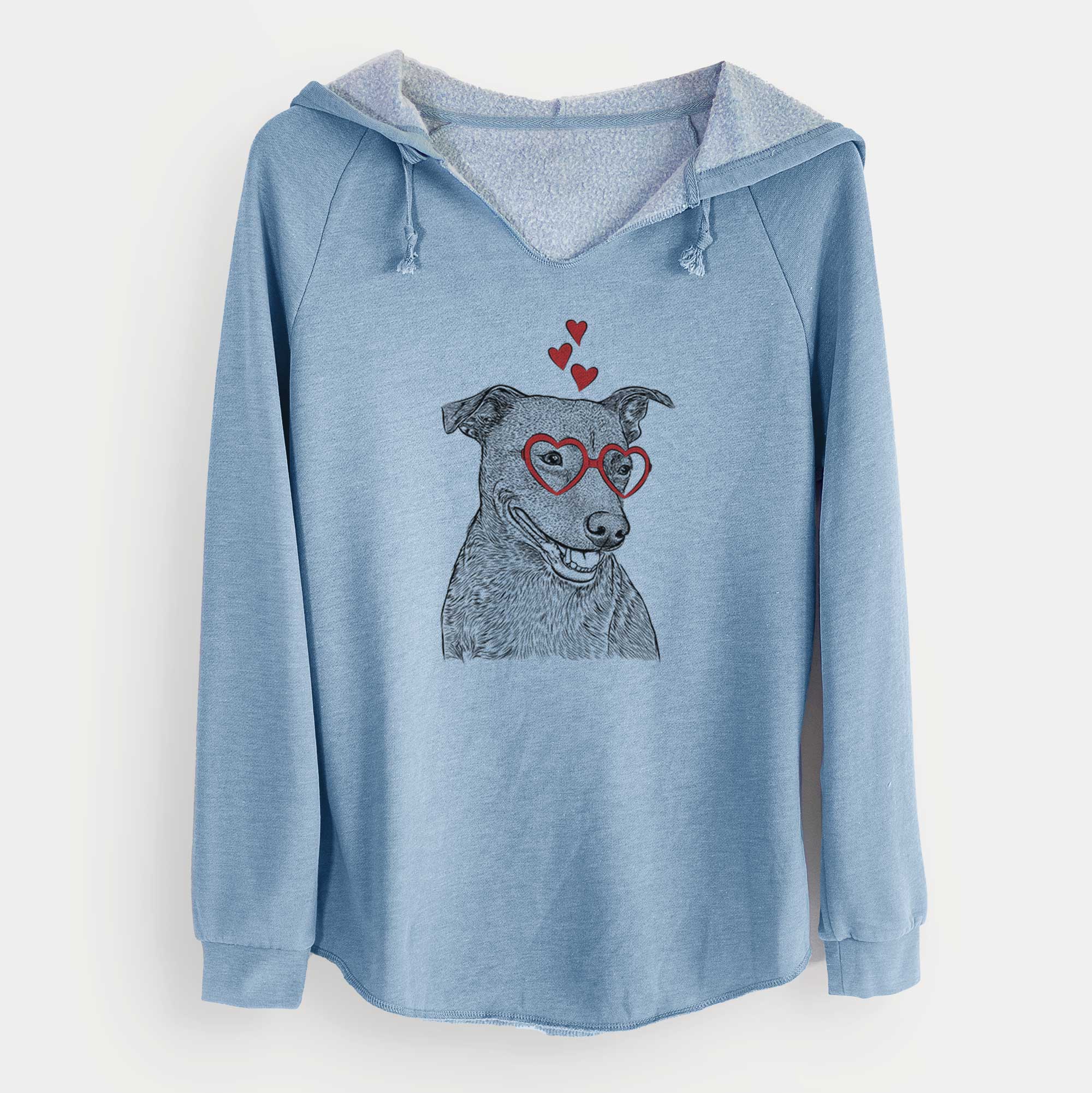 Valentine Honey the Lab Pit Mix - Cali Wave Hooded Sweatshirt