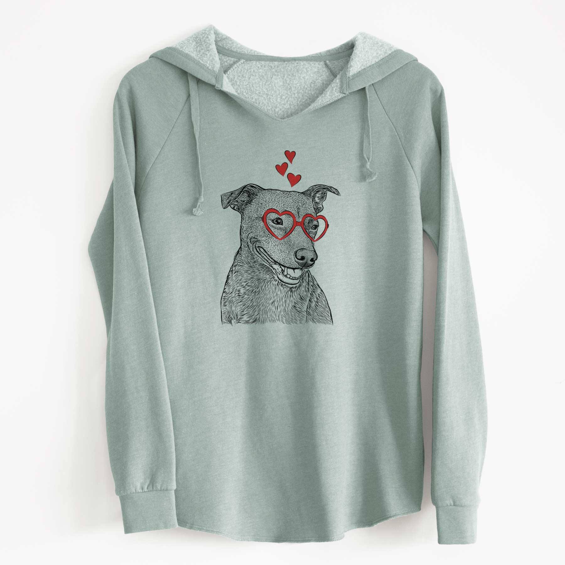 Valentine Honey the Lab Pit Mix - Cali Wave Hooded Sweatshirt