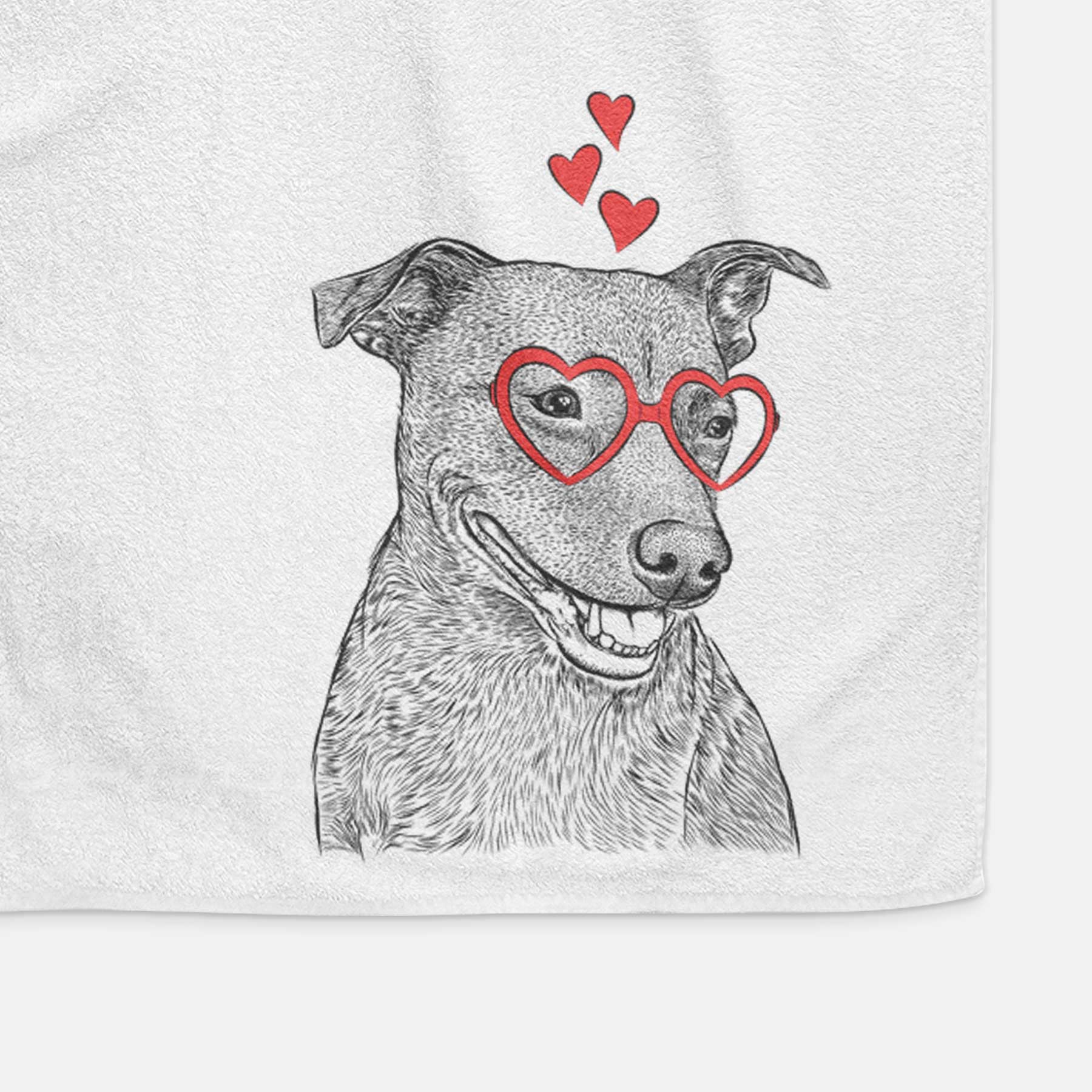 Honey the Lab Pit Mix Decorative Hand Towel