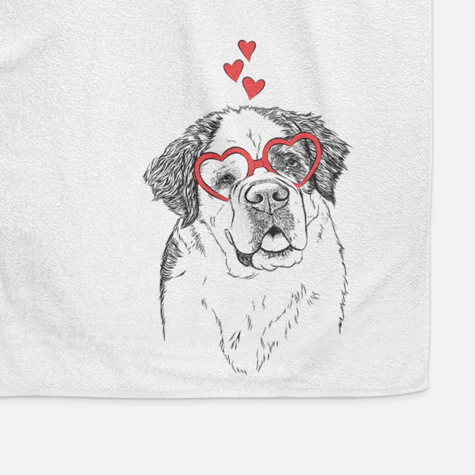 Hook the Saint Bernard Decorative Hand Towel