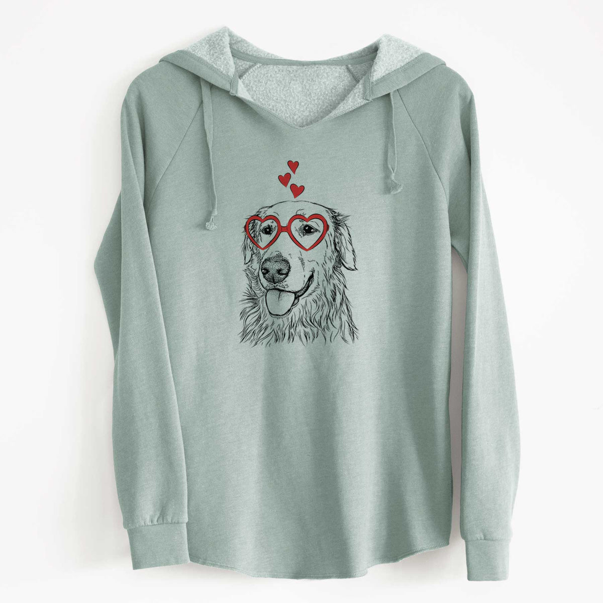 Valentine Hopper the Golden Retriever - Cali Wave Hooded Sweatshirt