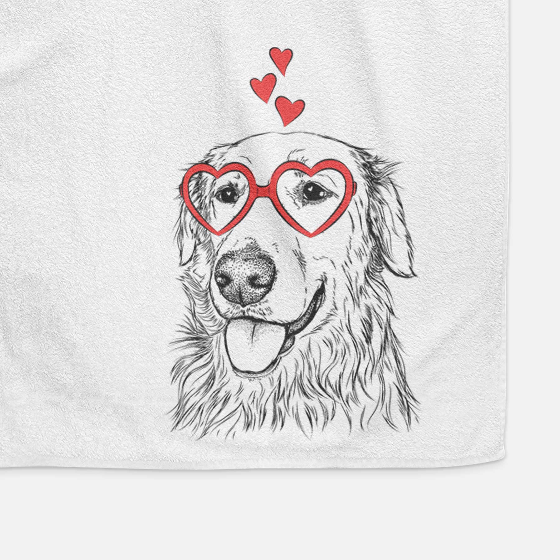 Hopper the Golden Retriever Decorative Hand Towel