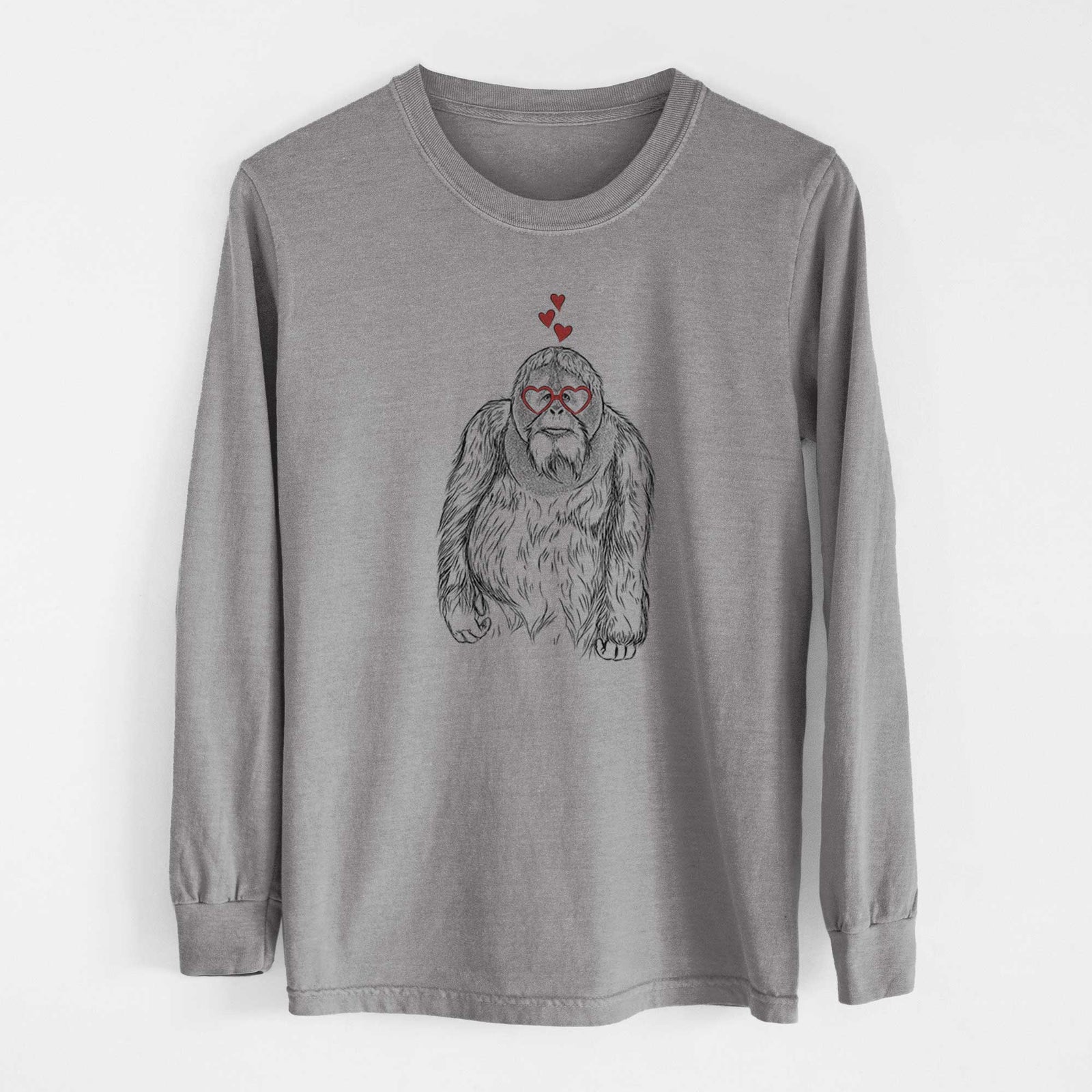 Valentine Horace the Male Orangutan - Heavyweight 100% Cotton Long Sleeve