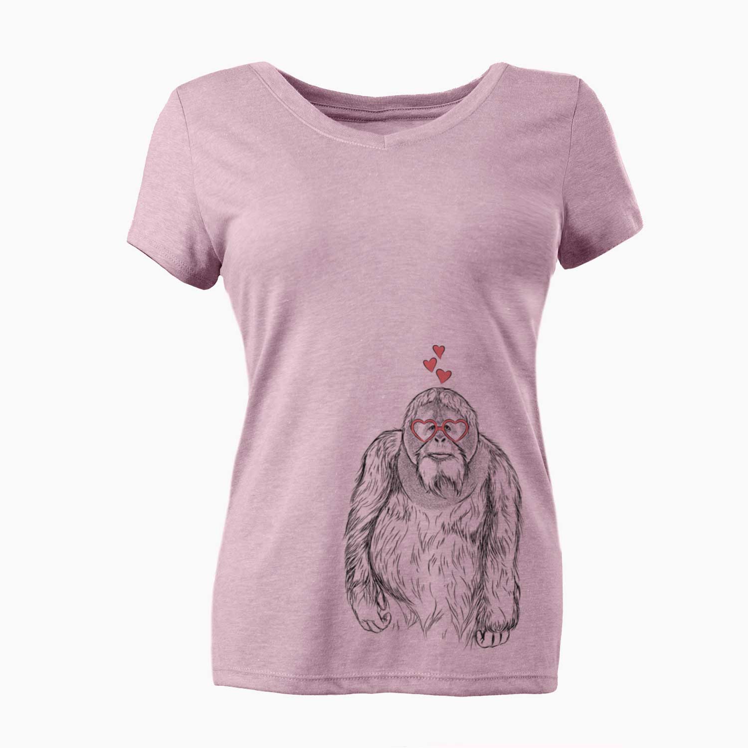 Valentine Horace the Male Orangutan - Women's V-neck Shirt