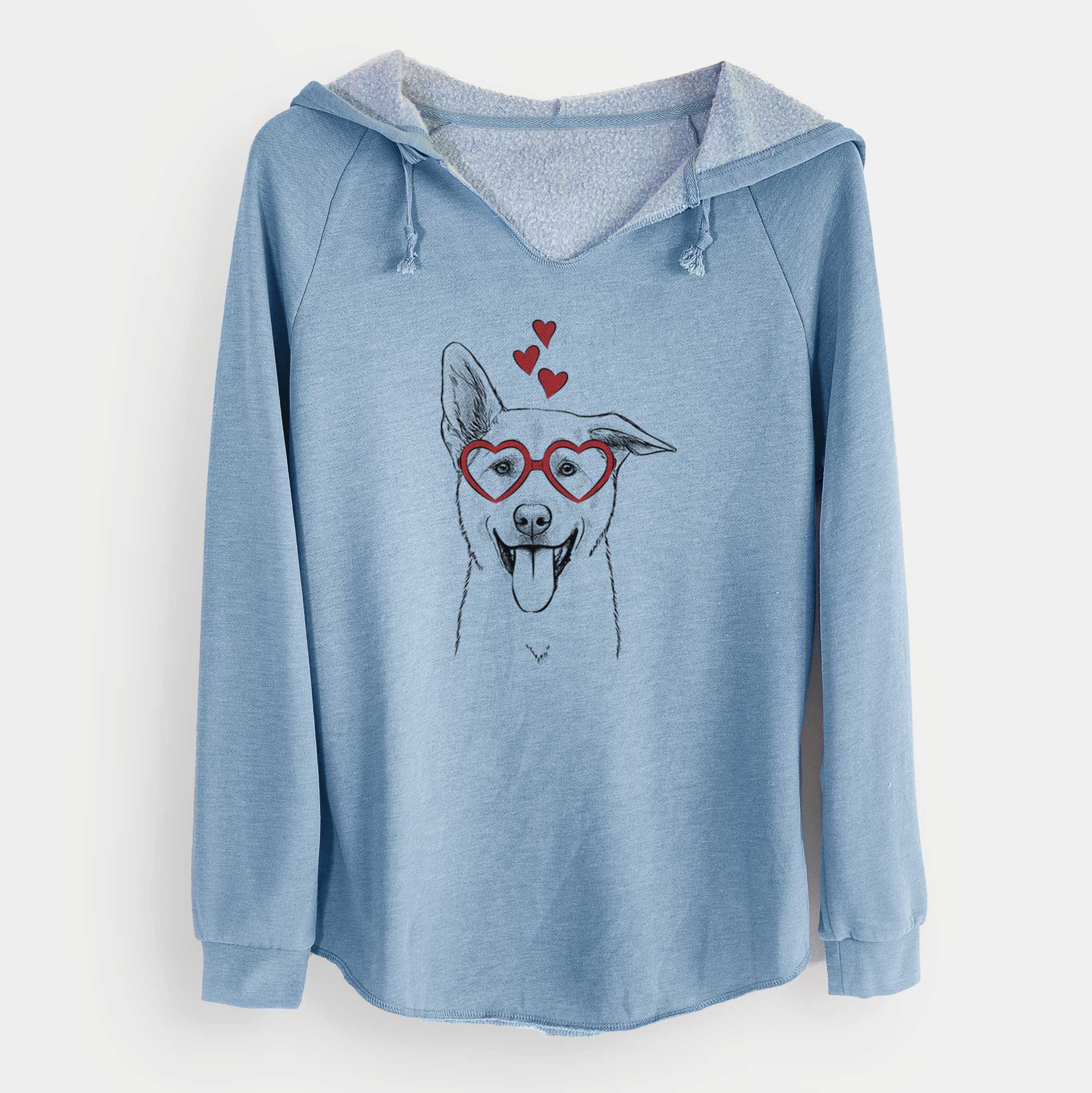 Valentine Hoya the Korean Jindo - Cali Wave Hooded Sweatshirt