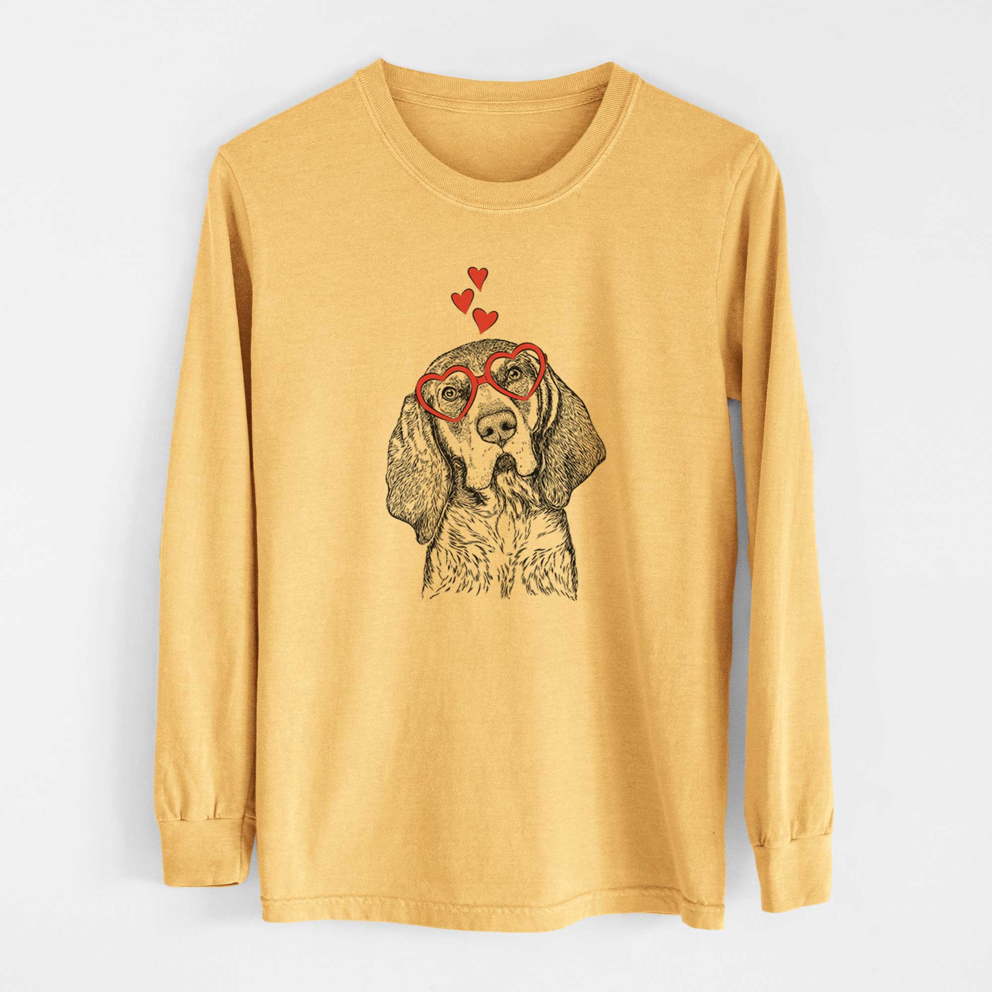 Valentine Huck the Bluetick Coonhound - Heavyweight 100% Cotton Long Sleeve