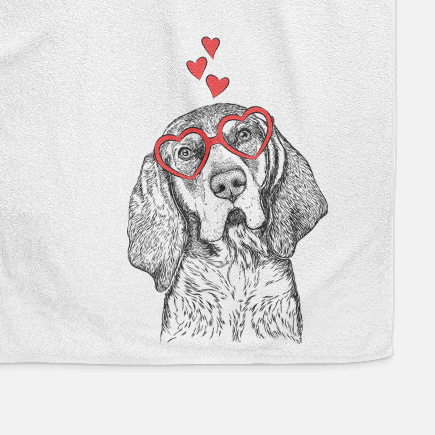 Huck the Bluetick Coonhound Decorative Hand Towel