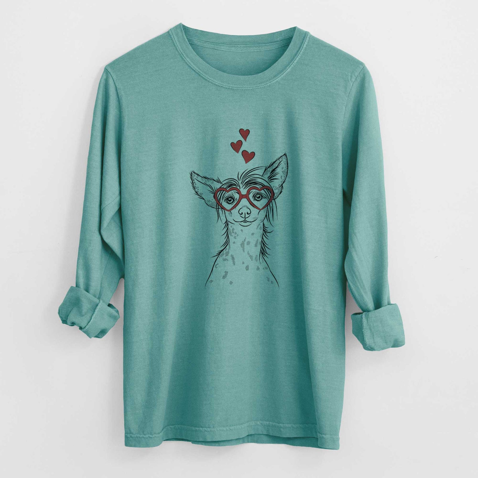 Valentine Hudson the Chinese Crested - Heavyweight 100% Cotton Long Sleeve