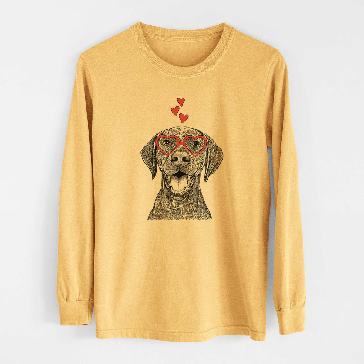 Valentine Hudson the German Shorthaired Pointer - Heavyweight 100% Cotton Long Sleeve